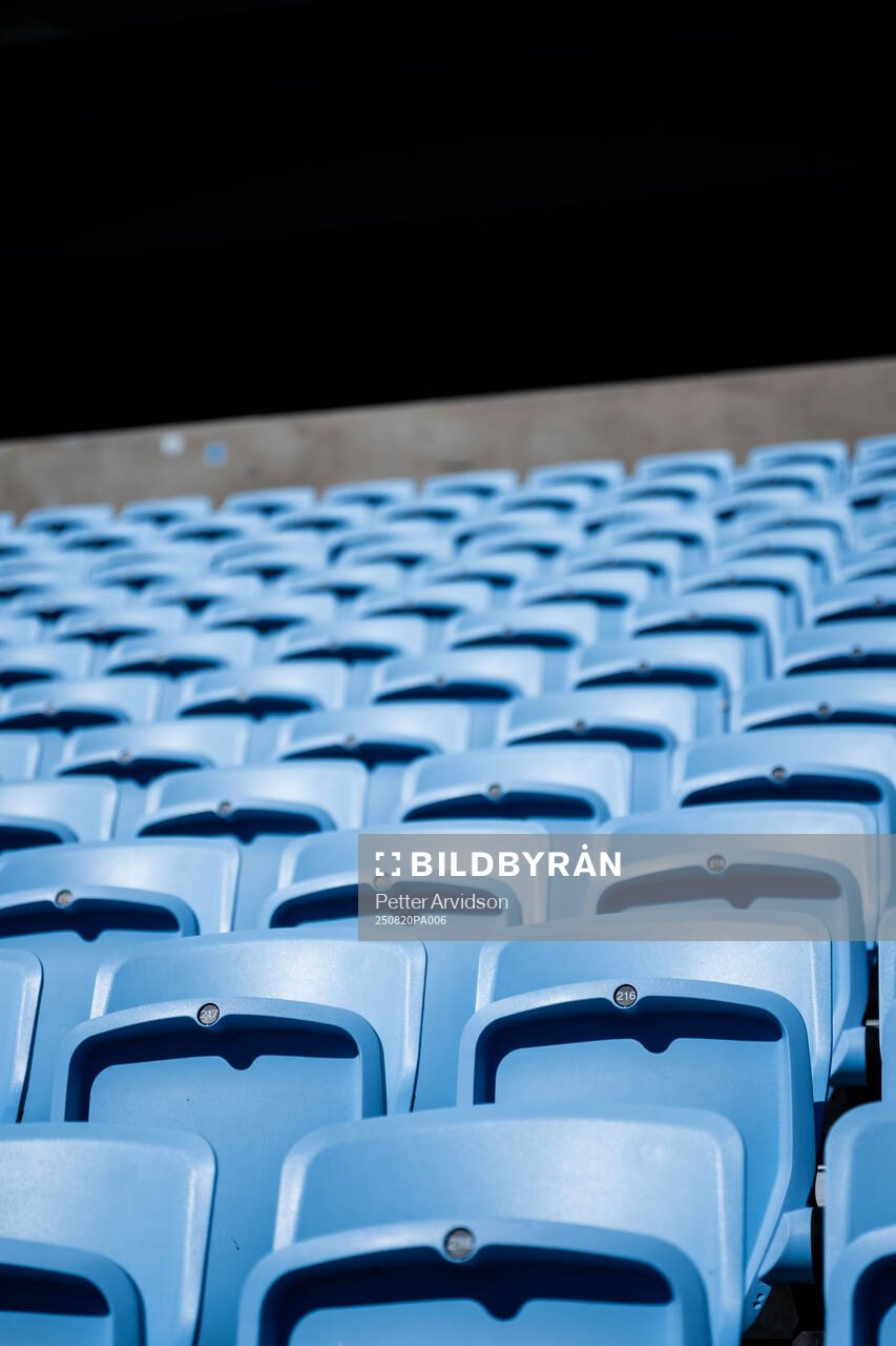 General view of stadium seats