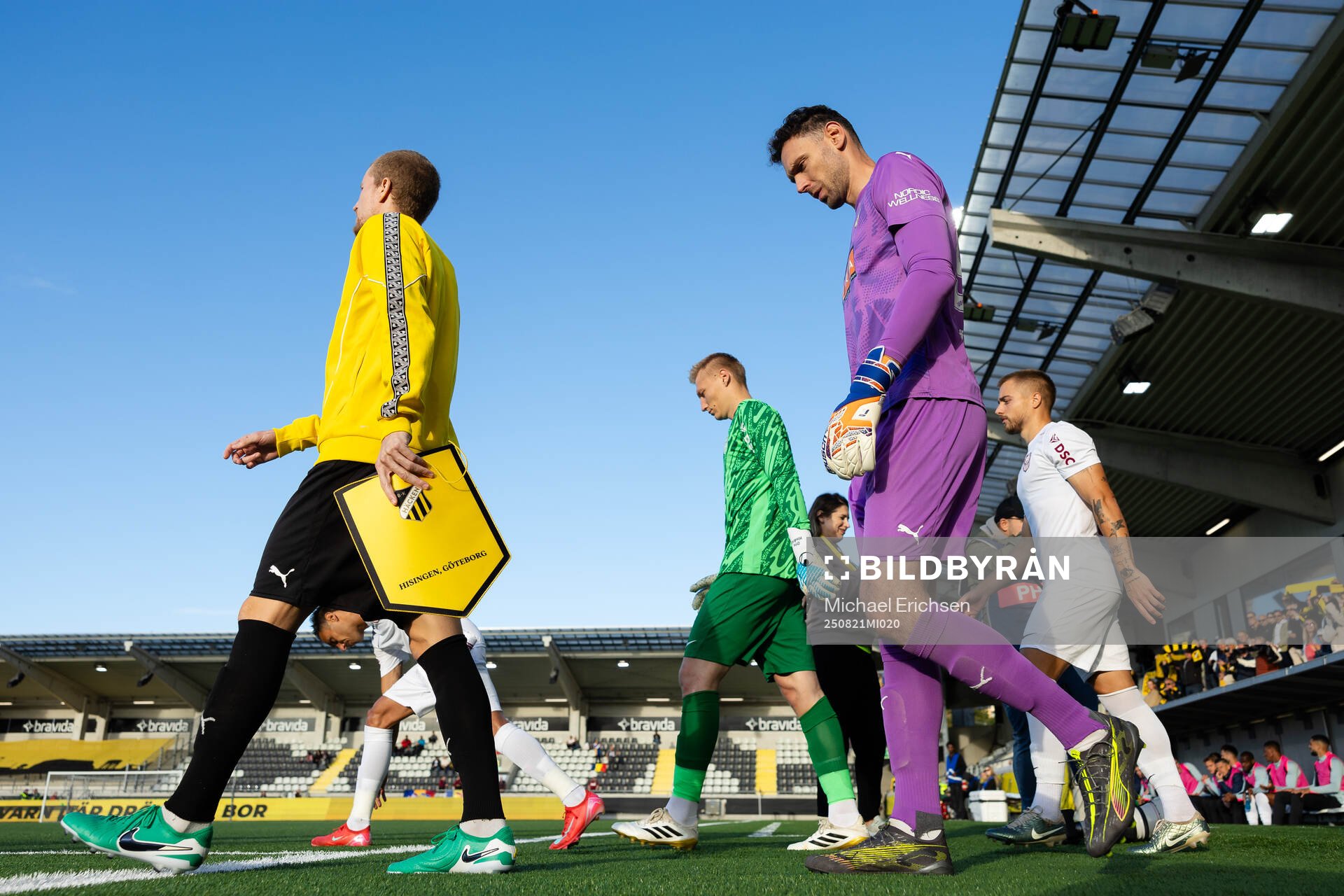 Simon Gustafson and goalkeeper Etrit Berisha of Häcken