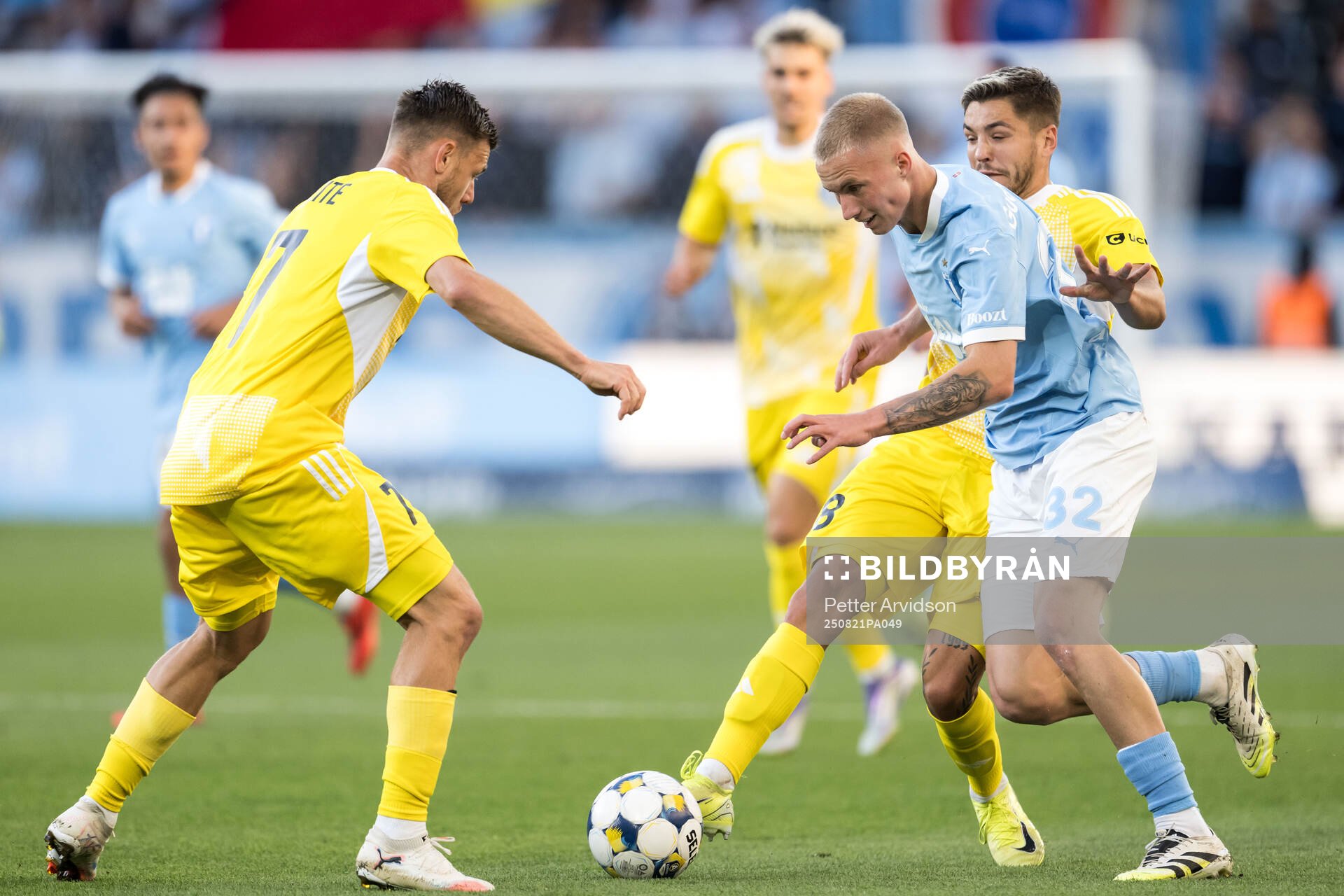 Filip Slavicek of SK Sigma Olomouc and Daniel Gudjohnsen of