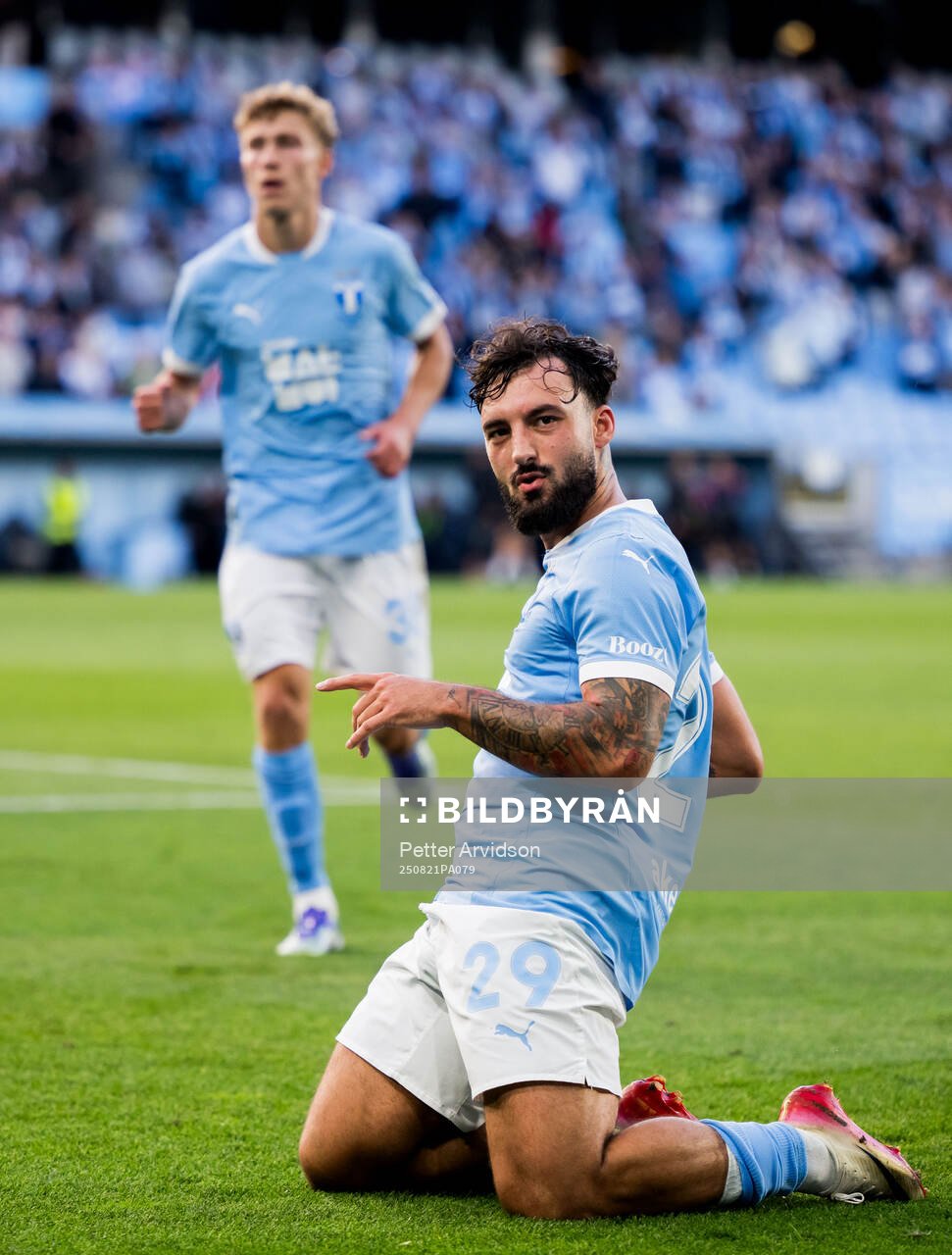 Sead Haksabanovic of Malmö FF celebrates