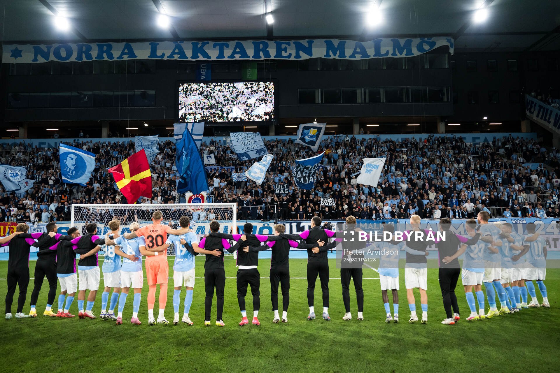 Players of Malmö FF celebrate