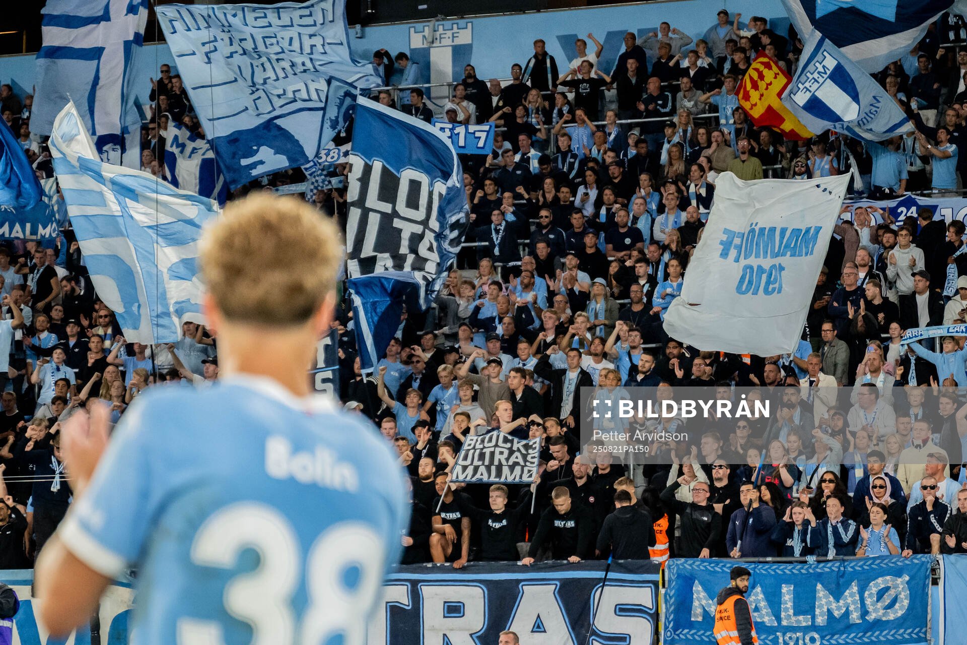 Fans of Malmö FF celebrate