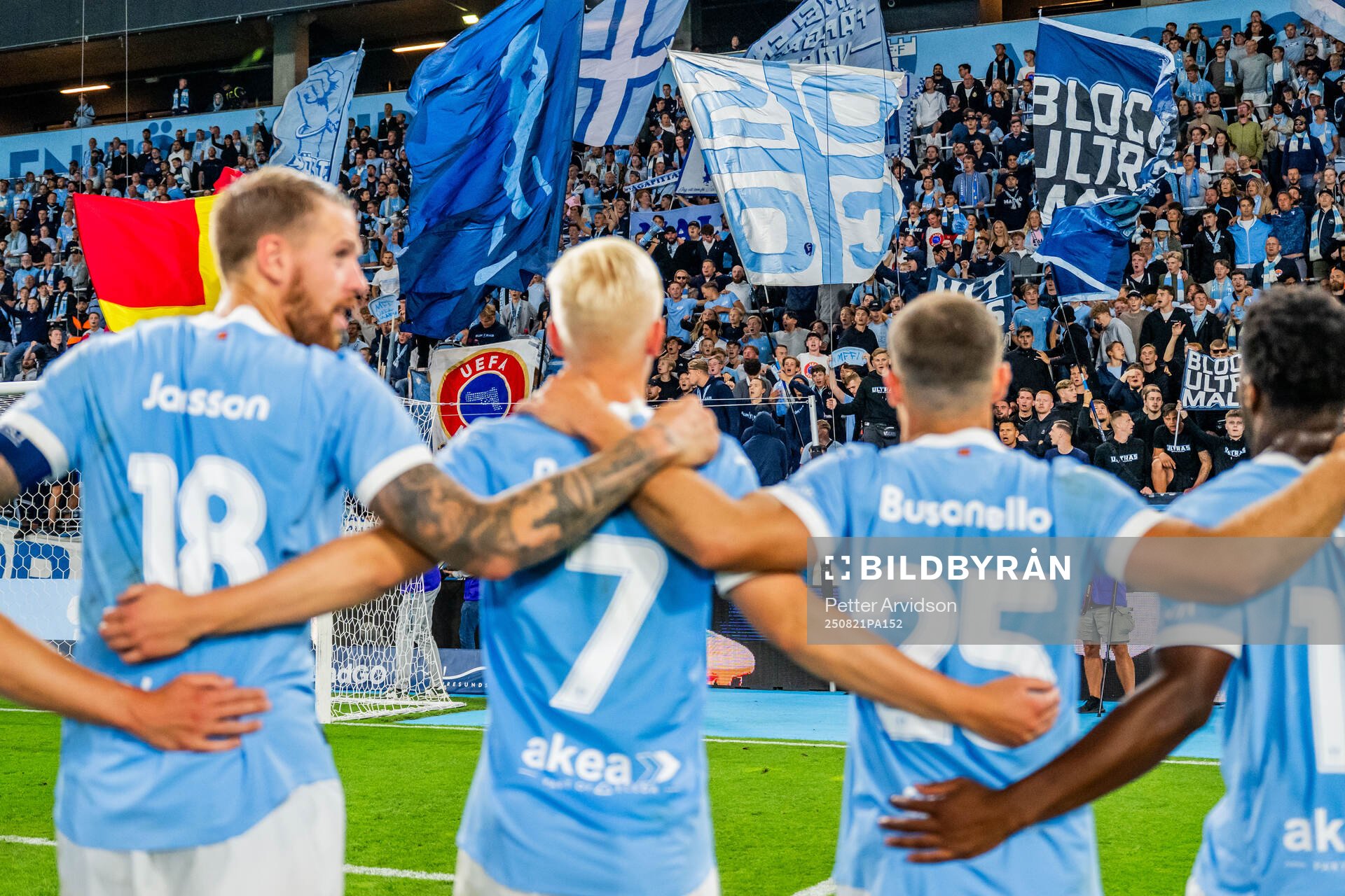 Fans of Malmö FF celebrate