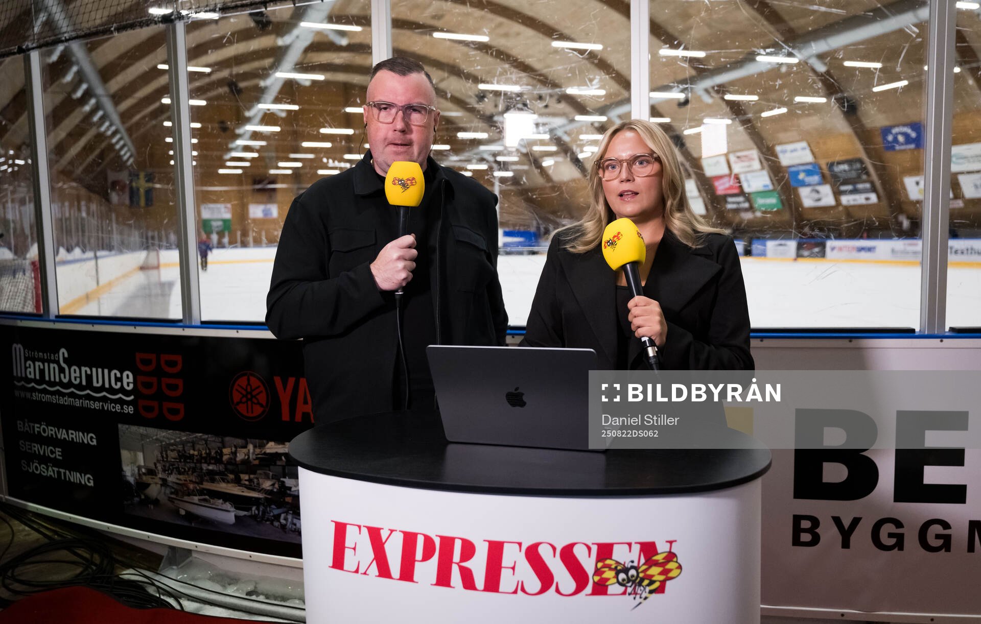 Johan Svensson och Jennifer Engström i Expressens studio