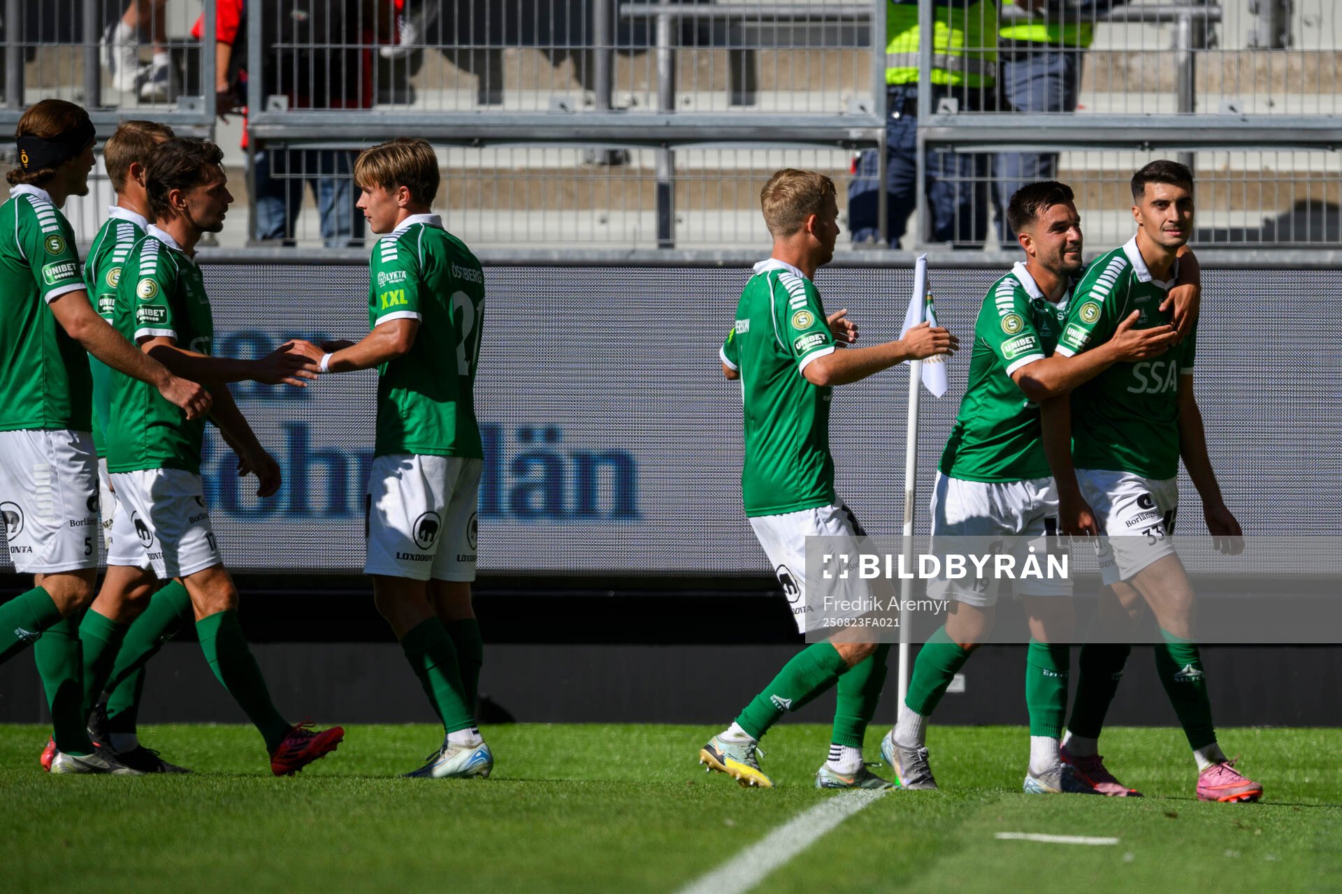 Brages målskytt Amar Muhsin jublar