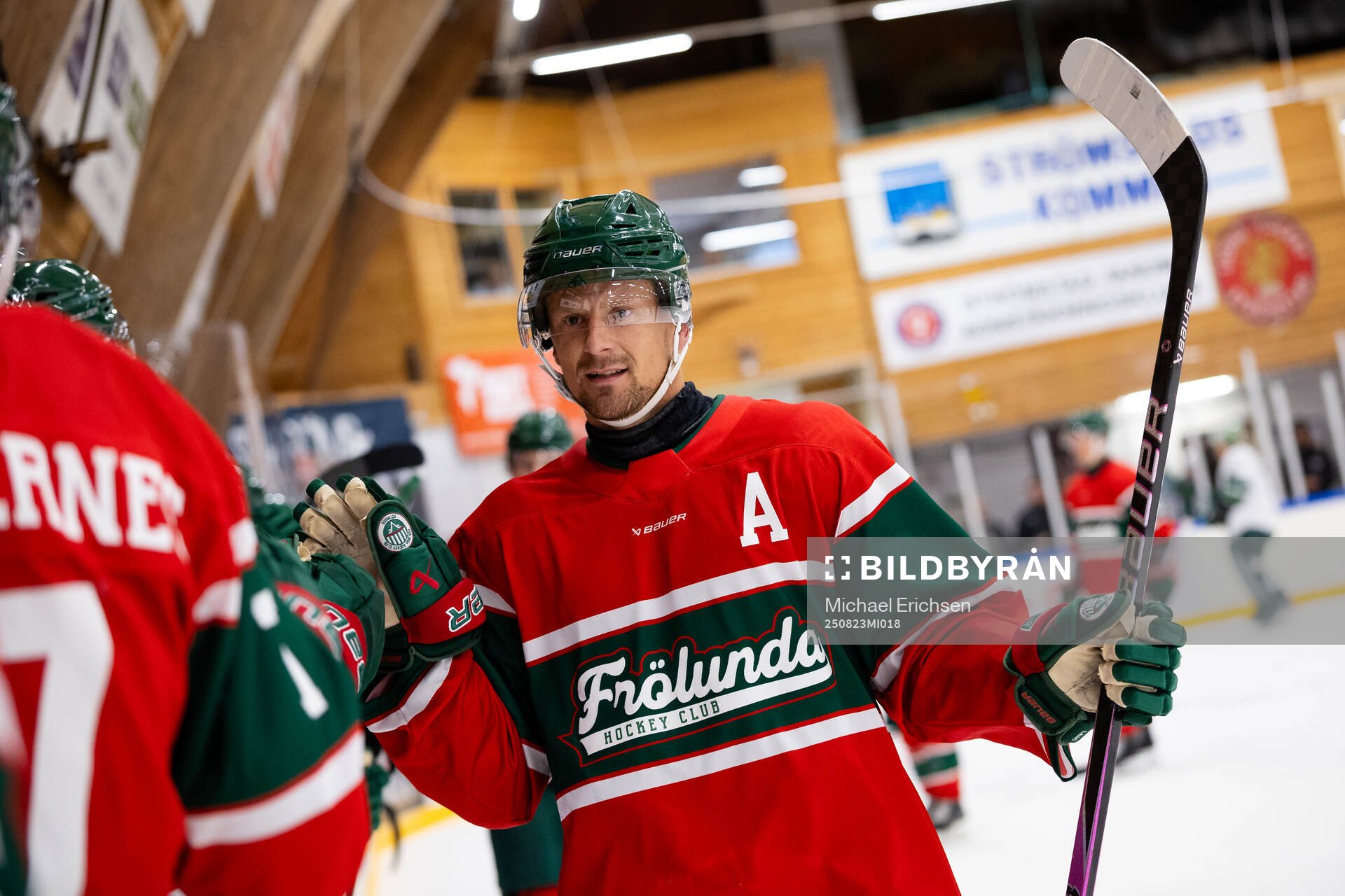 Frölundas Nicklas Lasu jublar