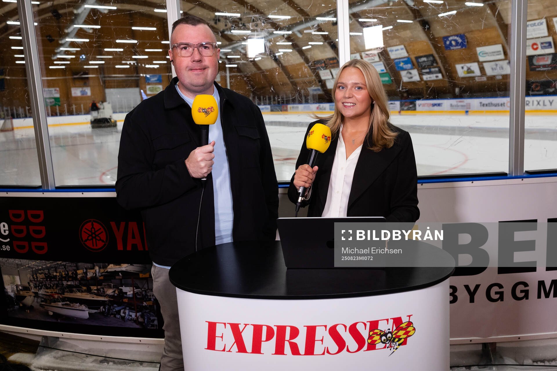 Johan Svensson och Jennifer Engström i Expressens studio