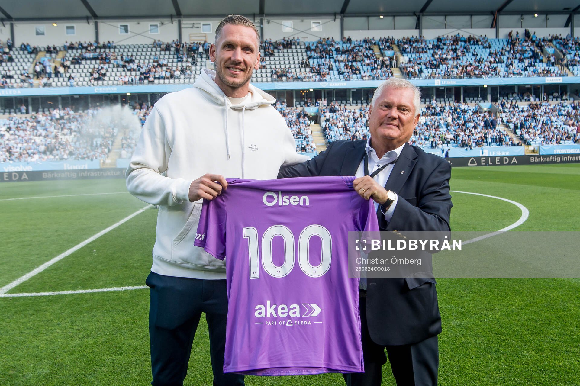 Malmö FFs Robin Olsen och ordförande Anders Pålsson