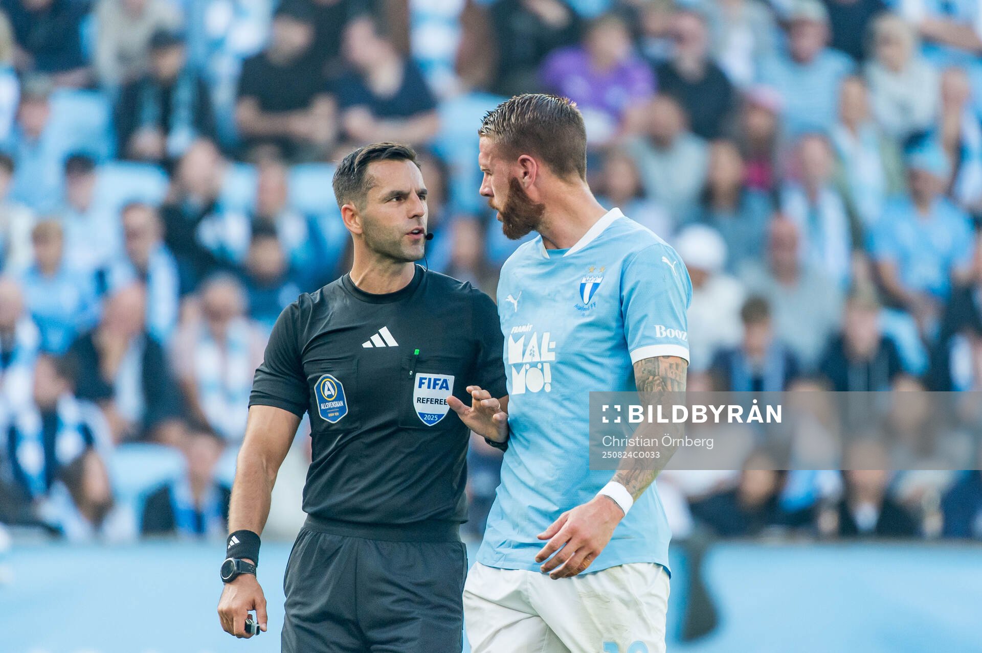 Domare Granit Maqedonci och Malmö FFs Pontus Jansson