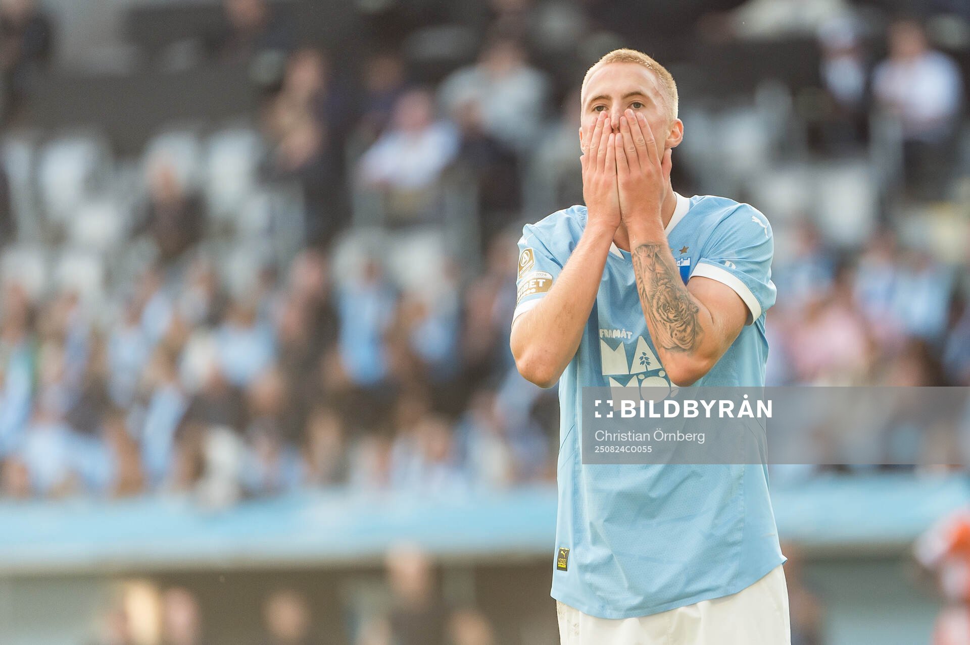 Malmö FFs Daniel Gudjohnsen deppar