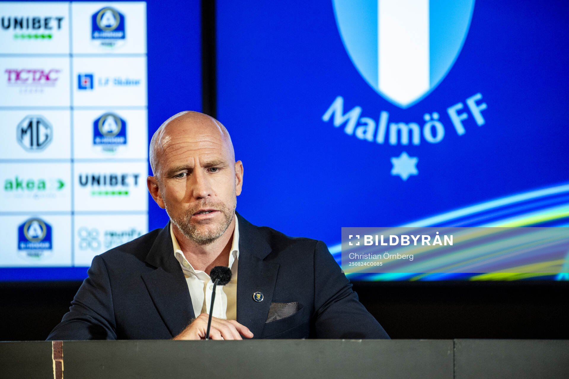 Malmö FFs huvudtränare Henrik Rydström på en