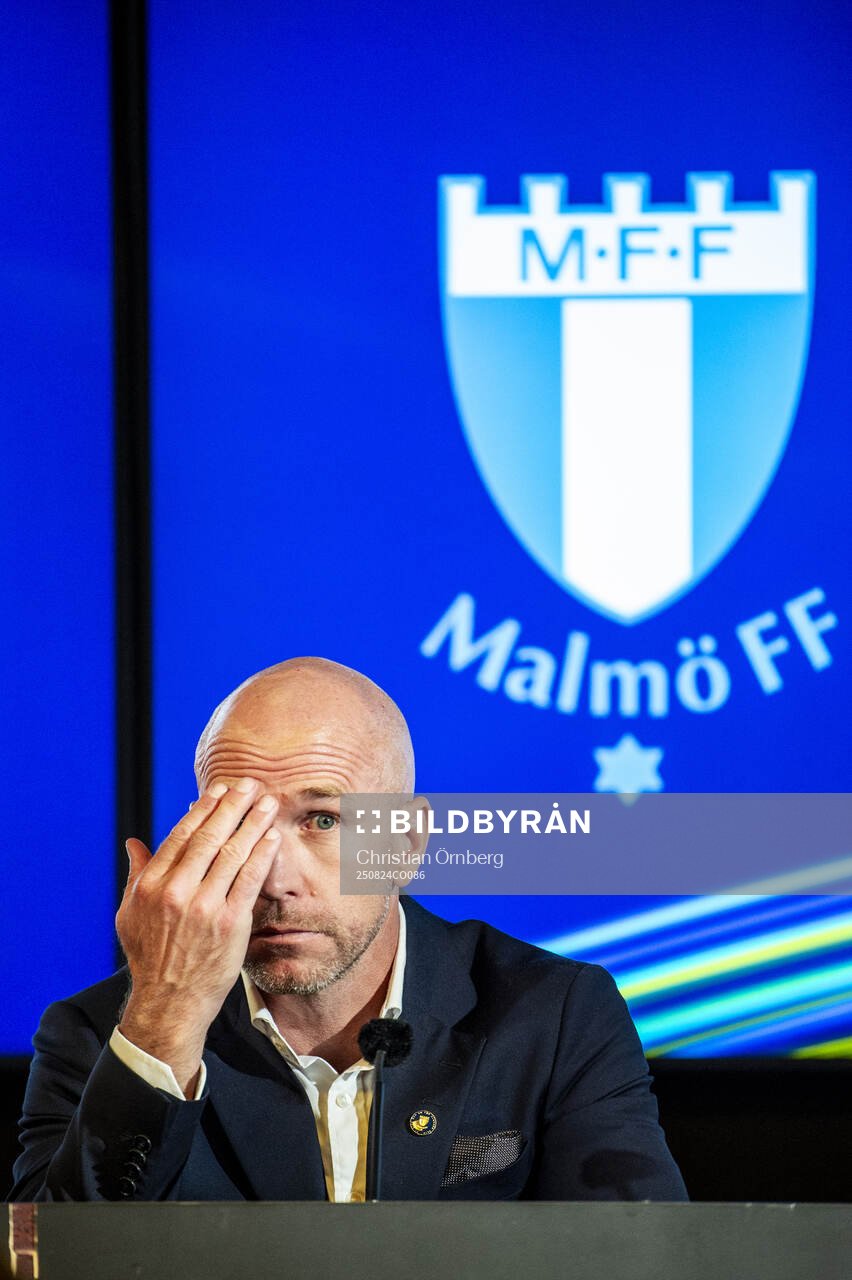 Malmö FFs huvudtränare Henrik Rydström på en