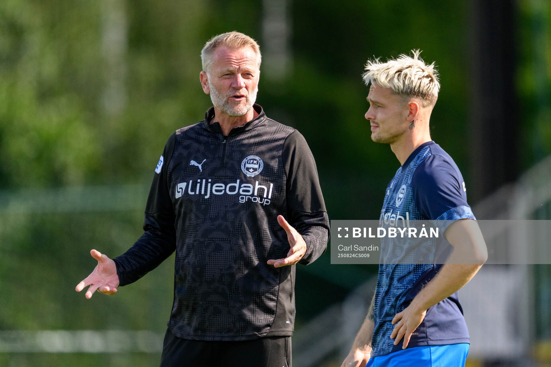 Värnamos tränare Arne Sandstø och Kent-Are Antonsen