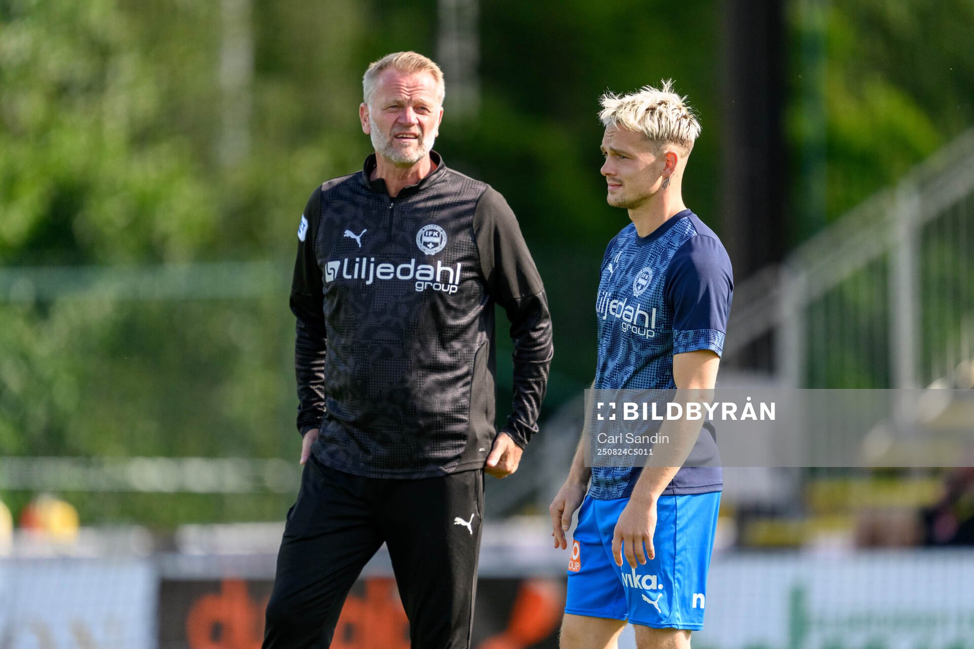 Värnamos tränare Arne Sandstø och Kent-Are Antonsen