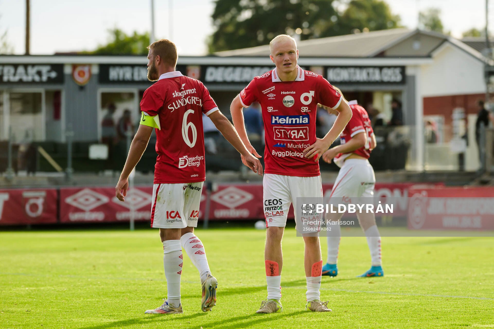 Degerfors Daniel Sundgren  och Marcus Rafferty deppar