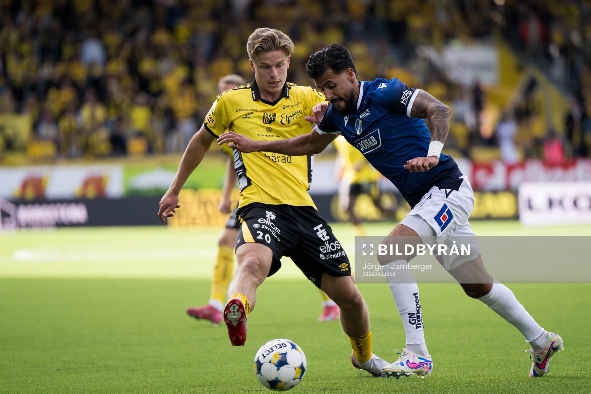 Elfsborgs Gottfrid Rapp och Halmstads Rami Kaib