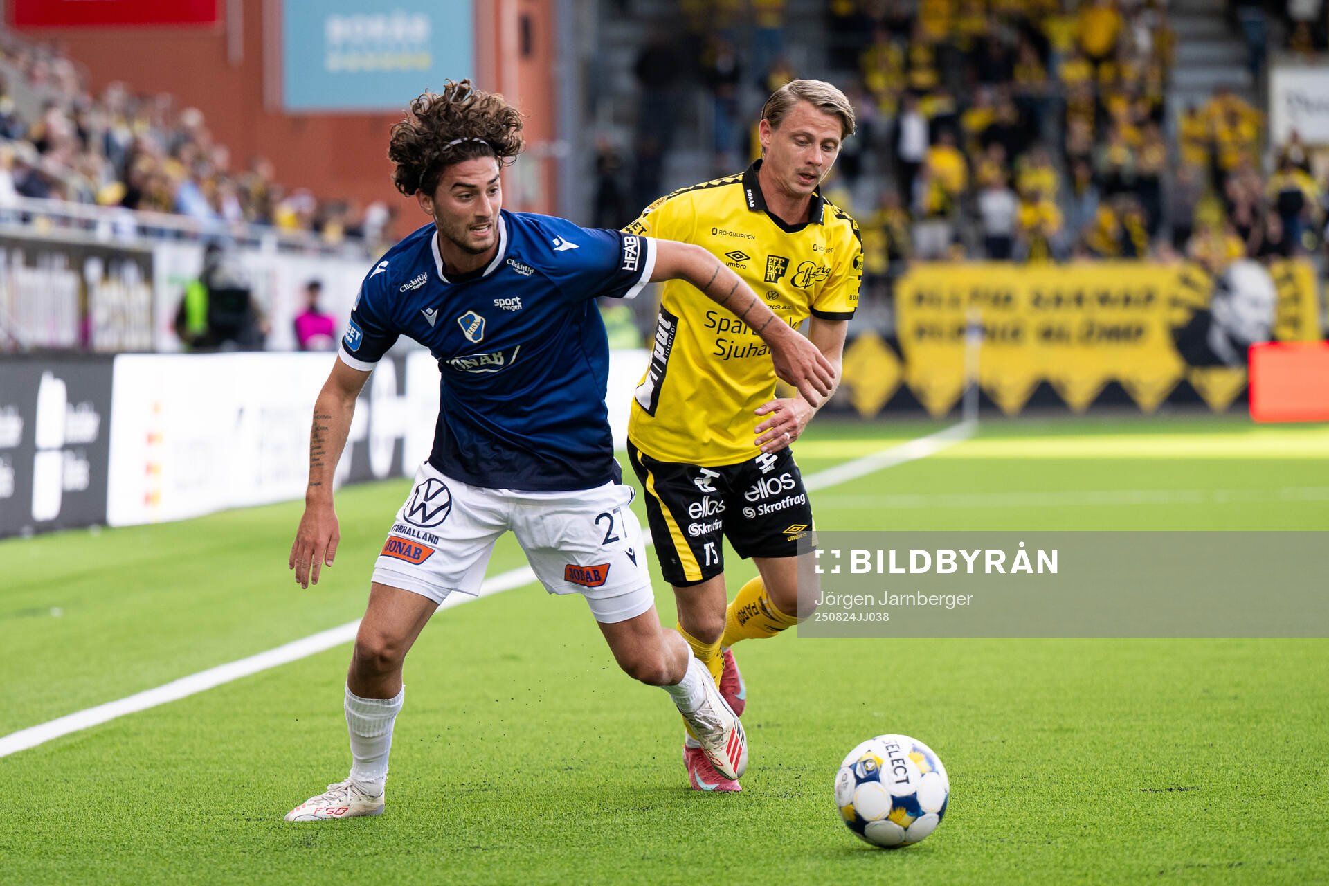 Halmstads Rocco Ascone och Elfsborgs Simon Hedlund