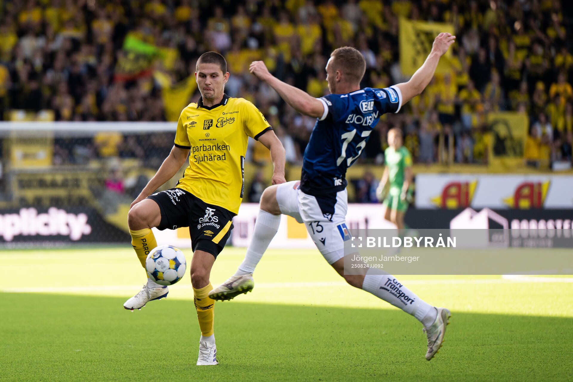 Elfsborgs Rasmus Wikström och Halmstads Gisli Eyjolfsson