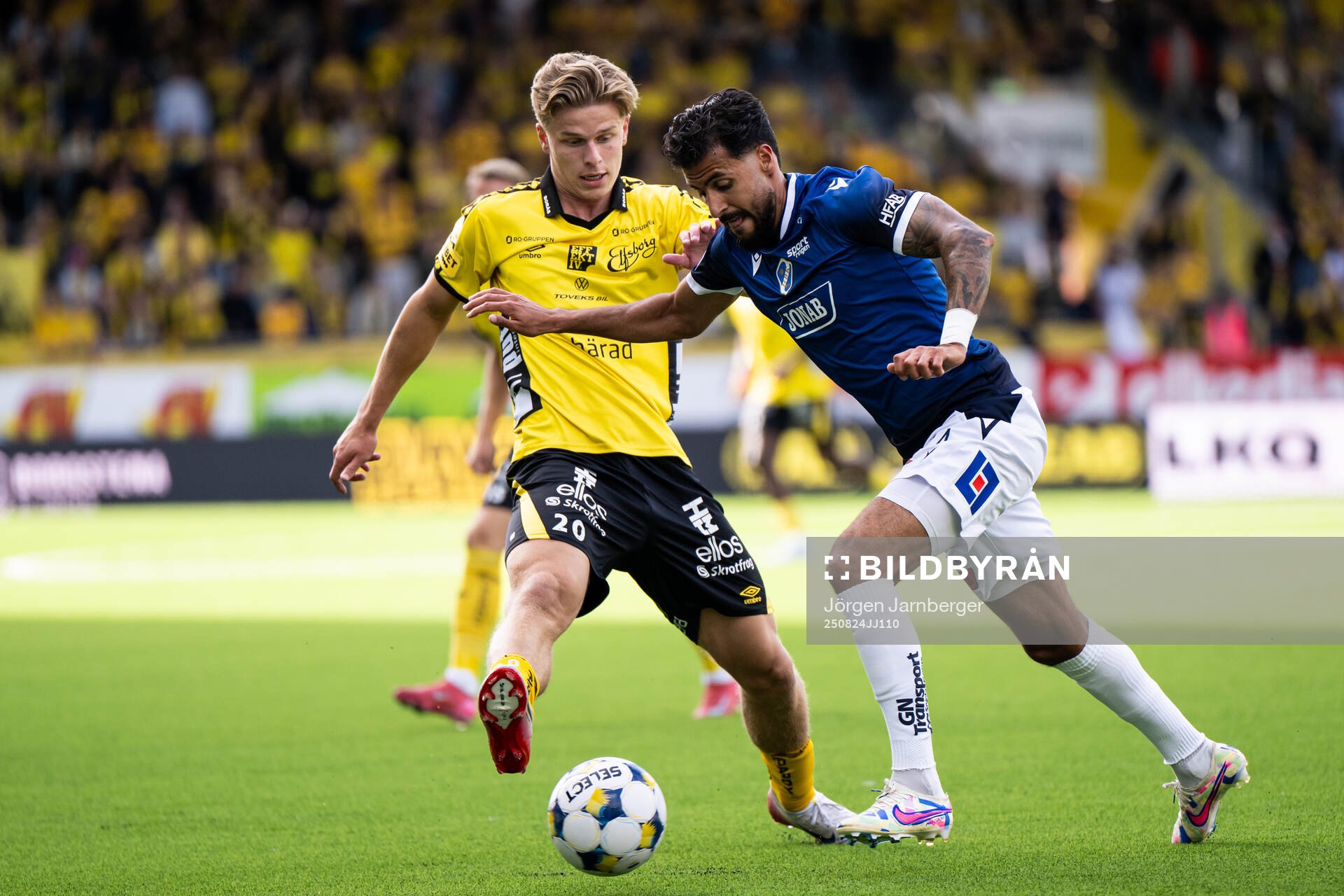 Elfsborgs Gottfrid Rapp och Halmstads Rami Kaib