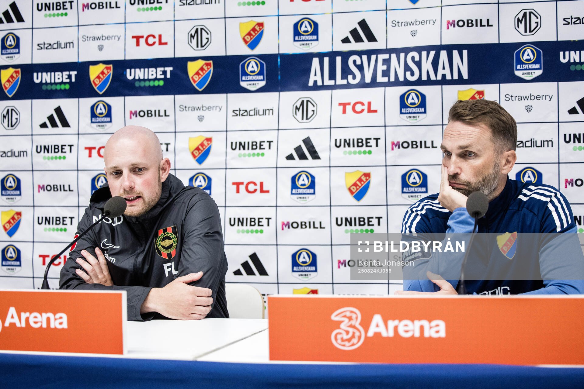 Brommapojkarnas tränare Fredrik Landén och Djurgårdens