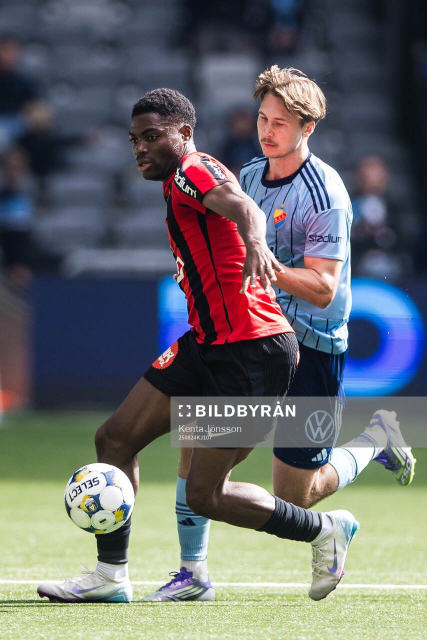 Brommapojkarnas Ezekiel Alladoh och Djurgårdens Miro Tenho