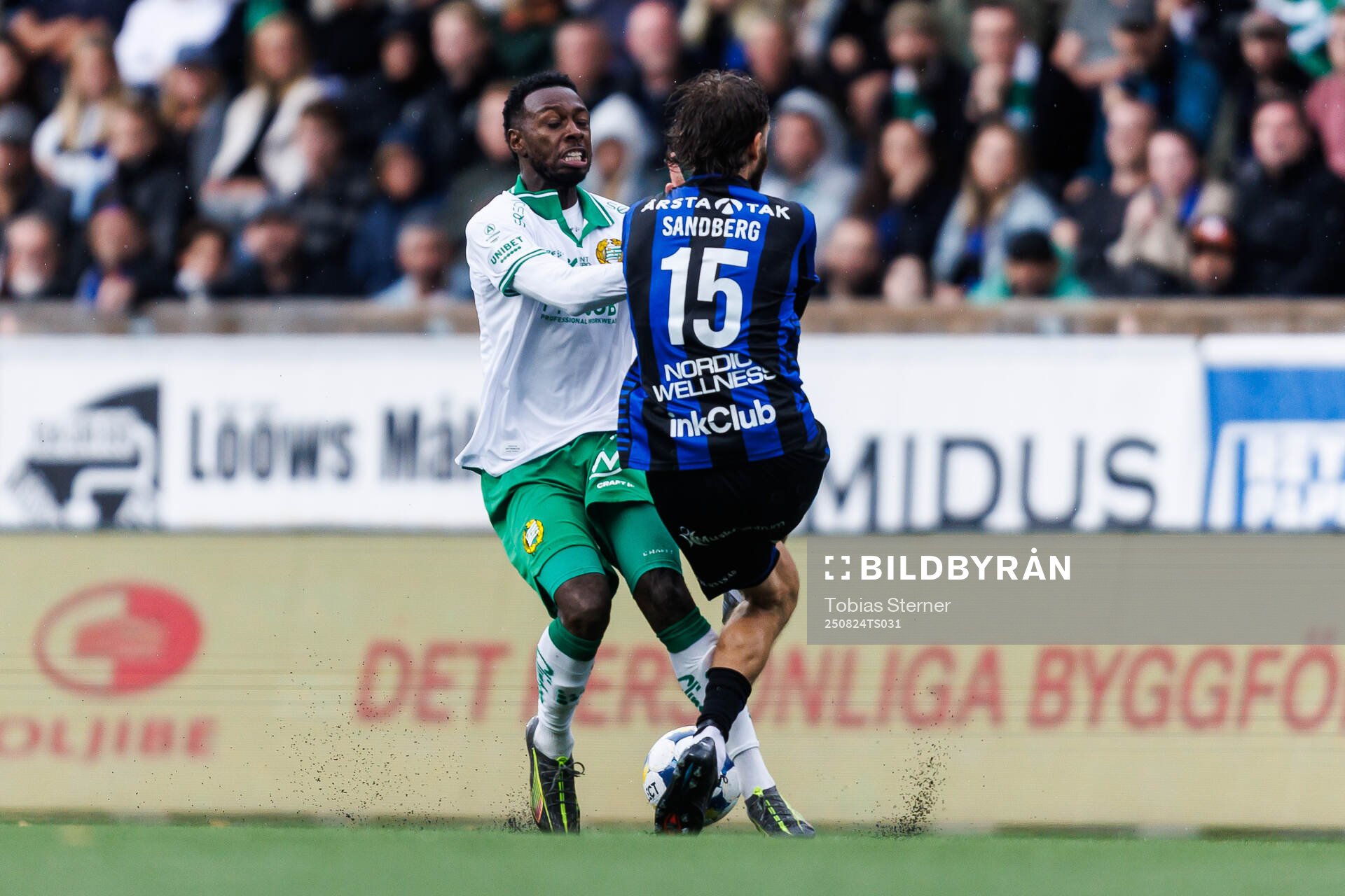 Hammarbys Shaquille Pinas och Sirius Simon Sandberg