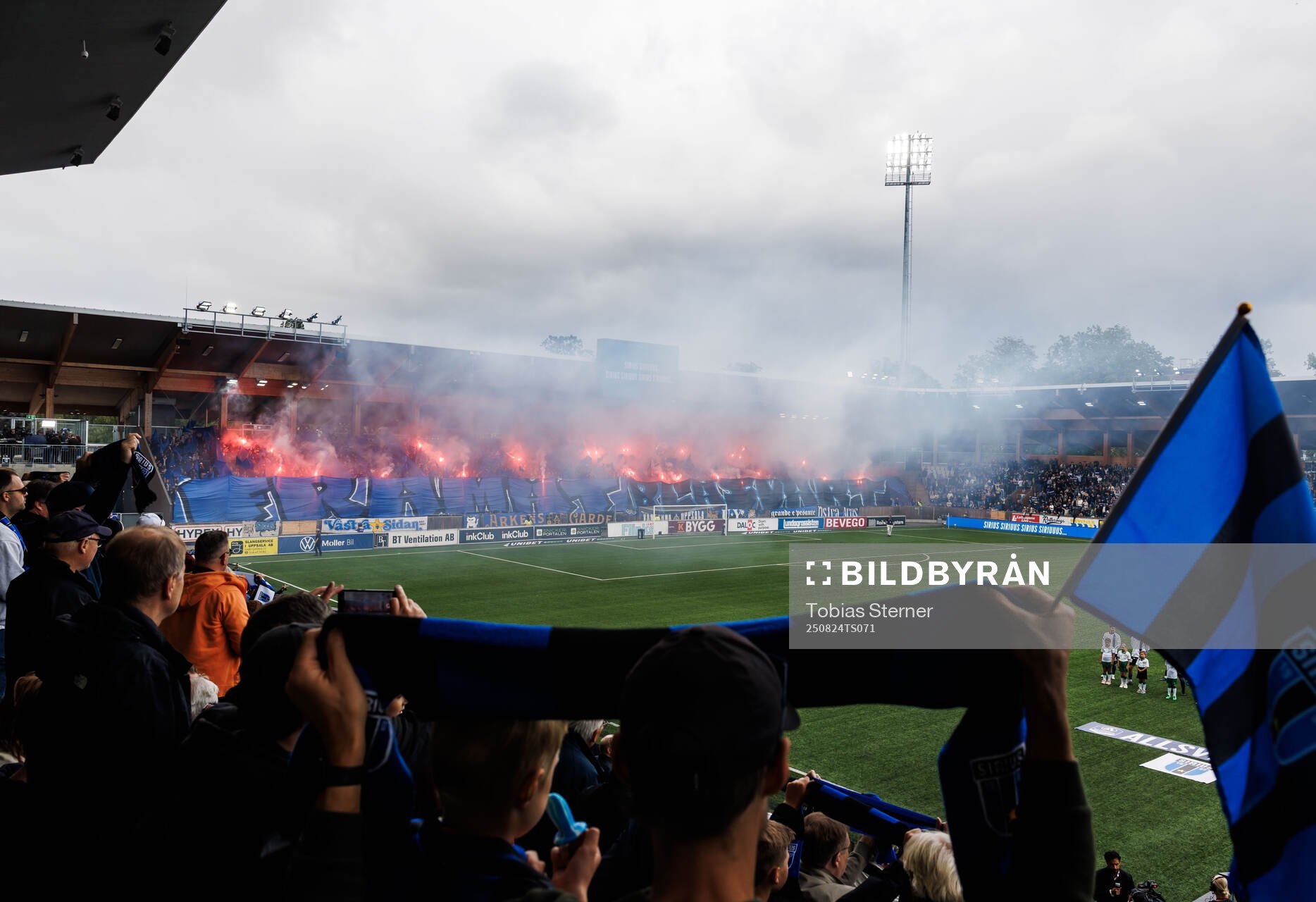 Sirius supportrar med ett tifo