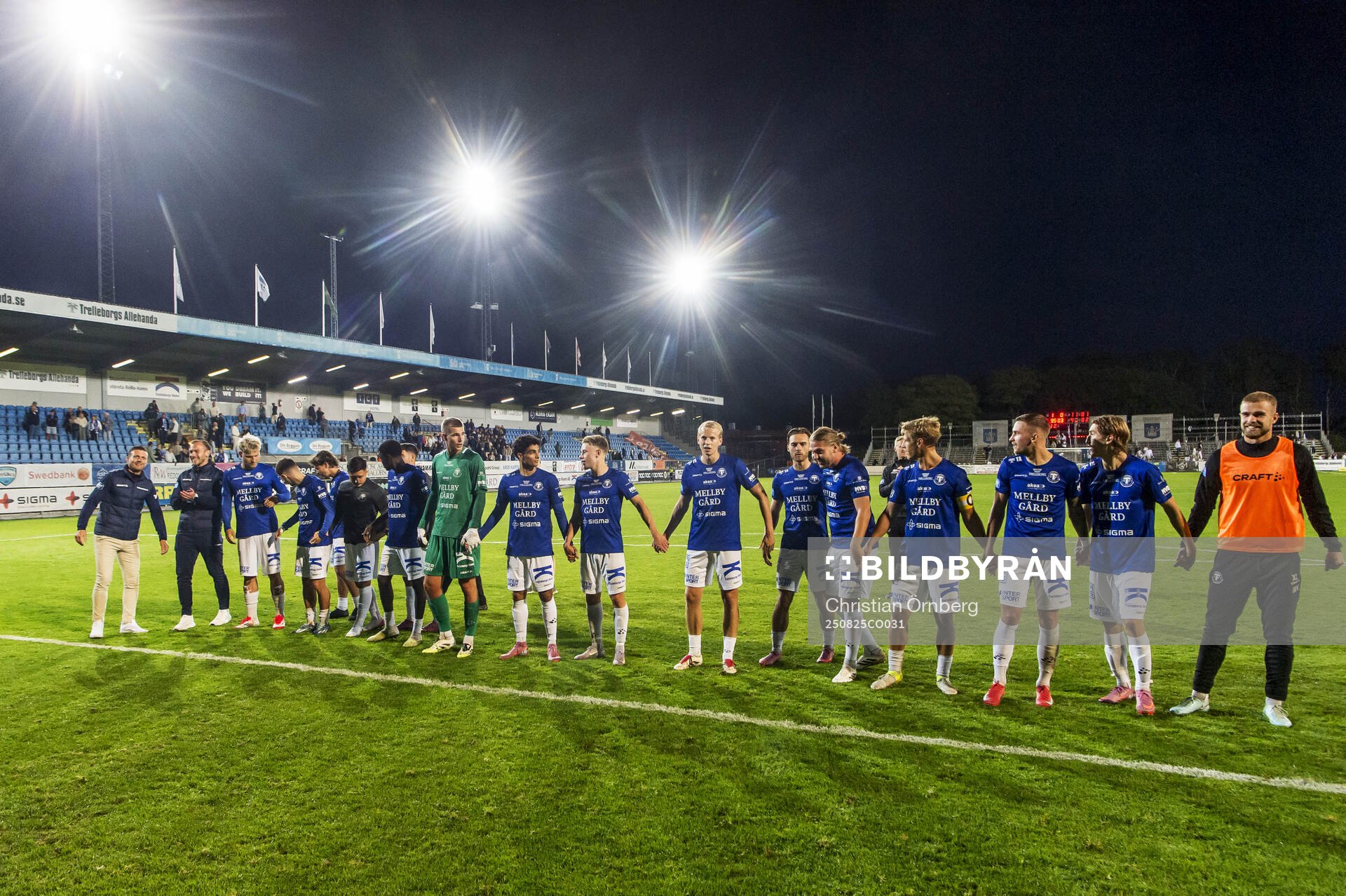 Trelleborgs spelare jublar