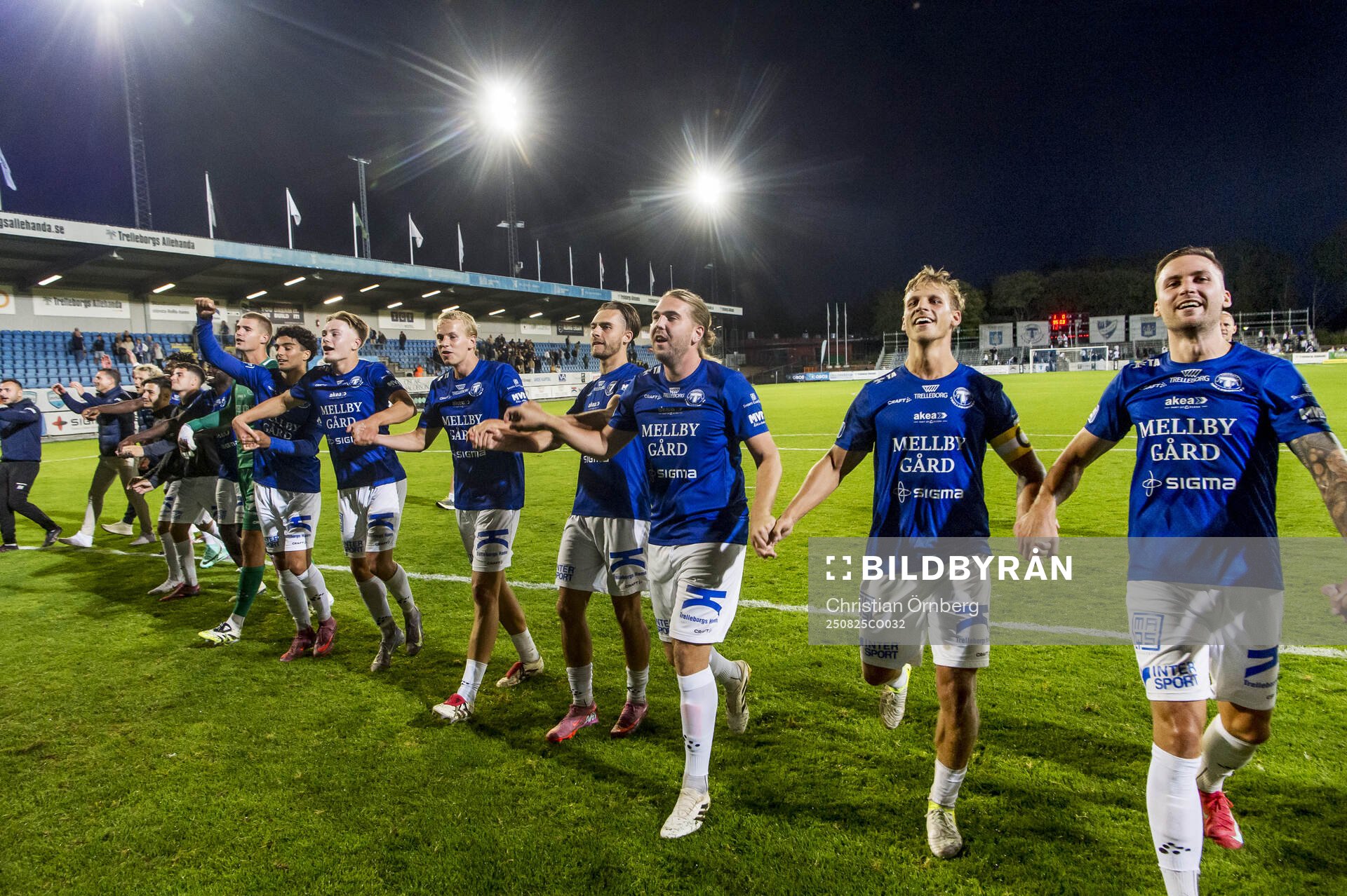 Trelleborgs spelare jublar
