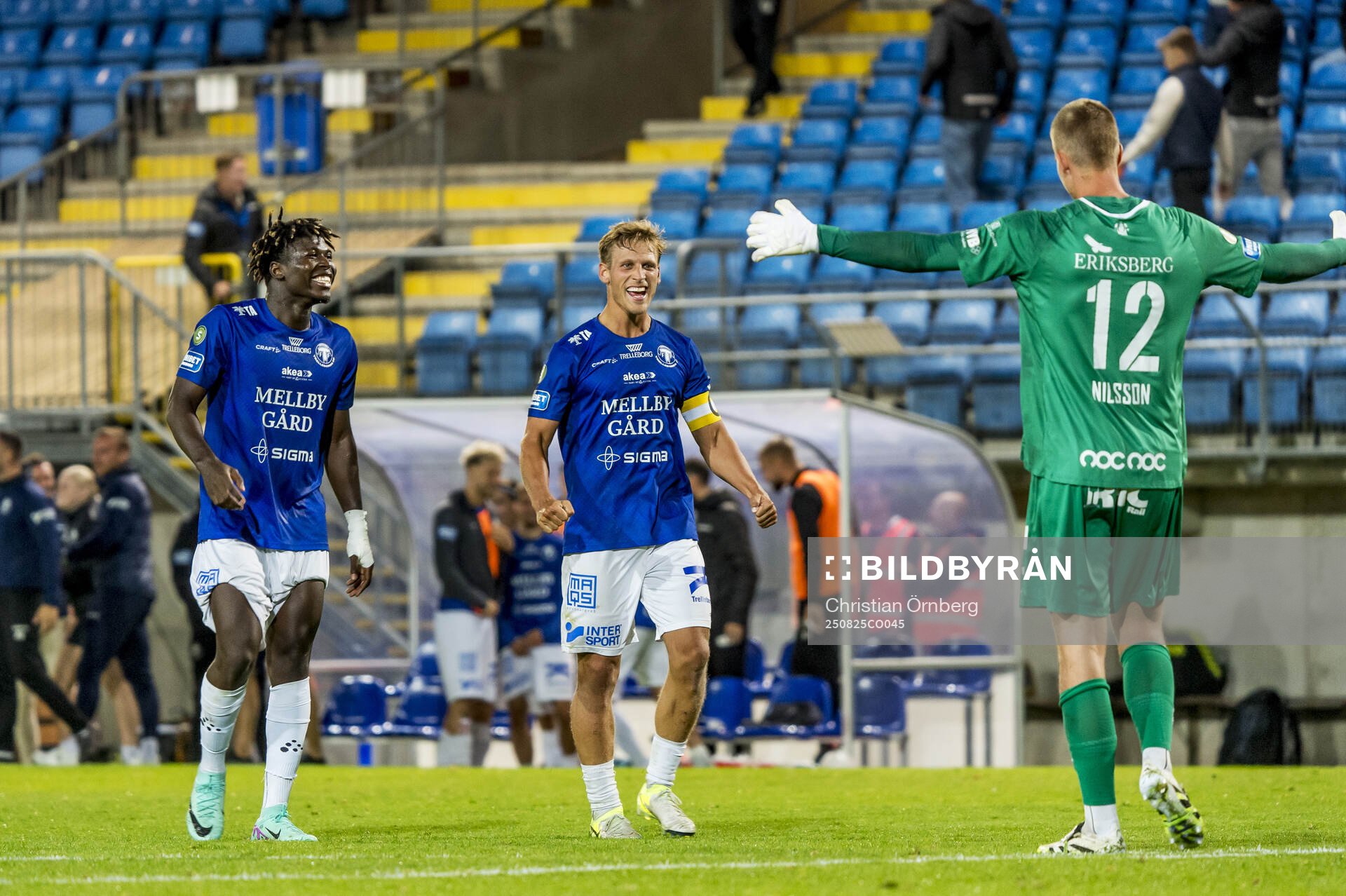 Trelleborgs Abel Ogwuche, Tobias Karlsson och målvakt
