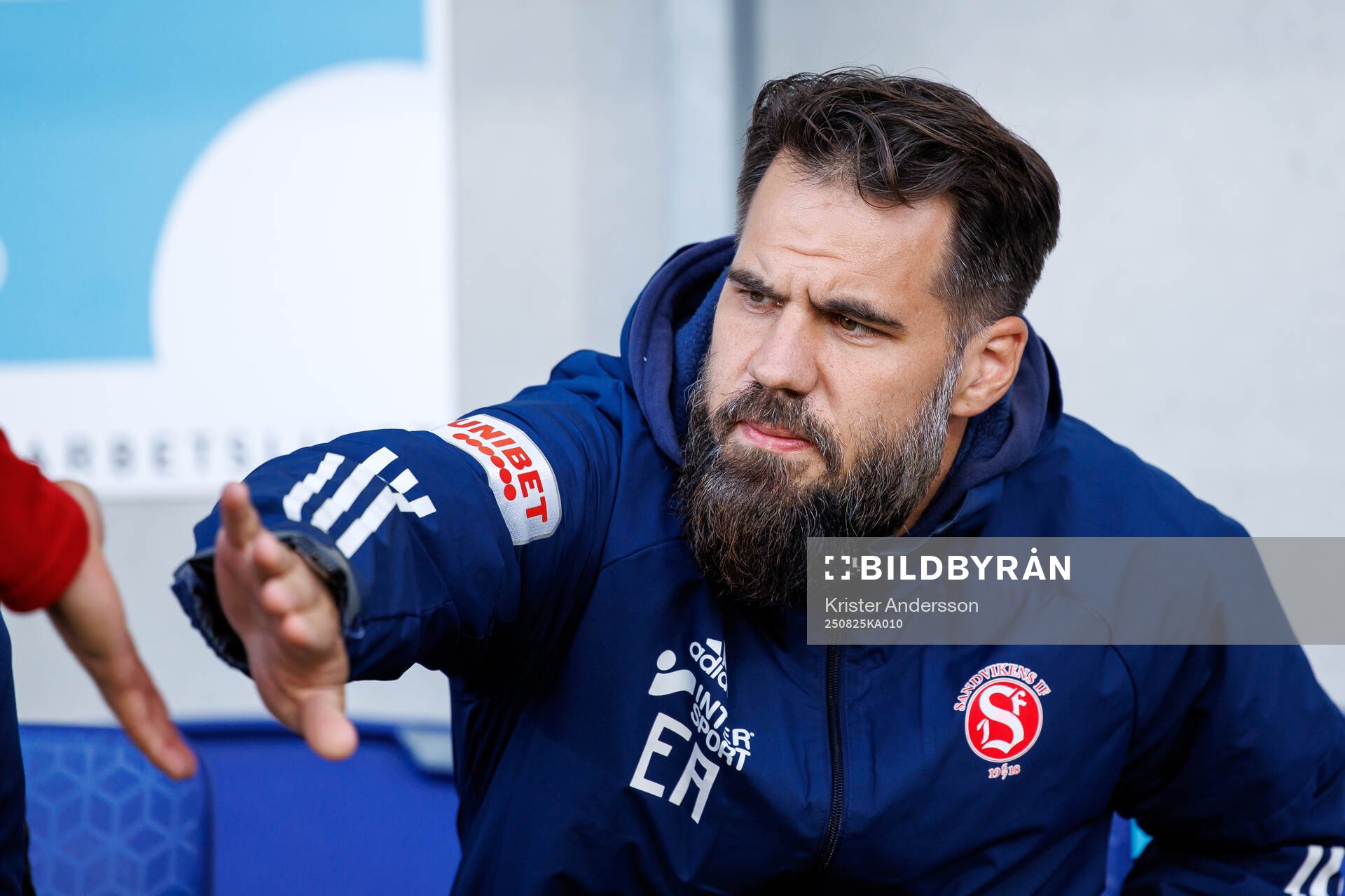 Sandvikens IFs tränare Eldar Abdulic  fotbollsmatchen i