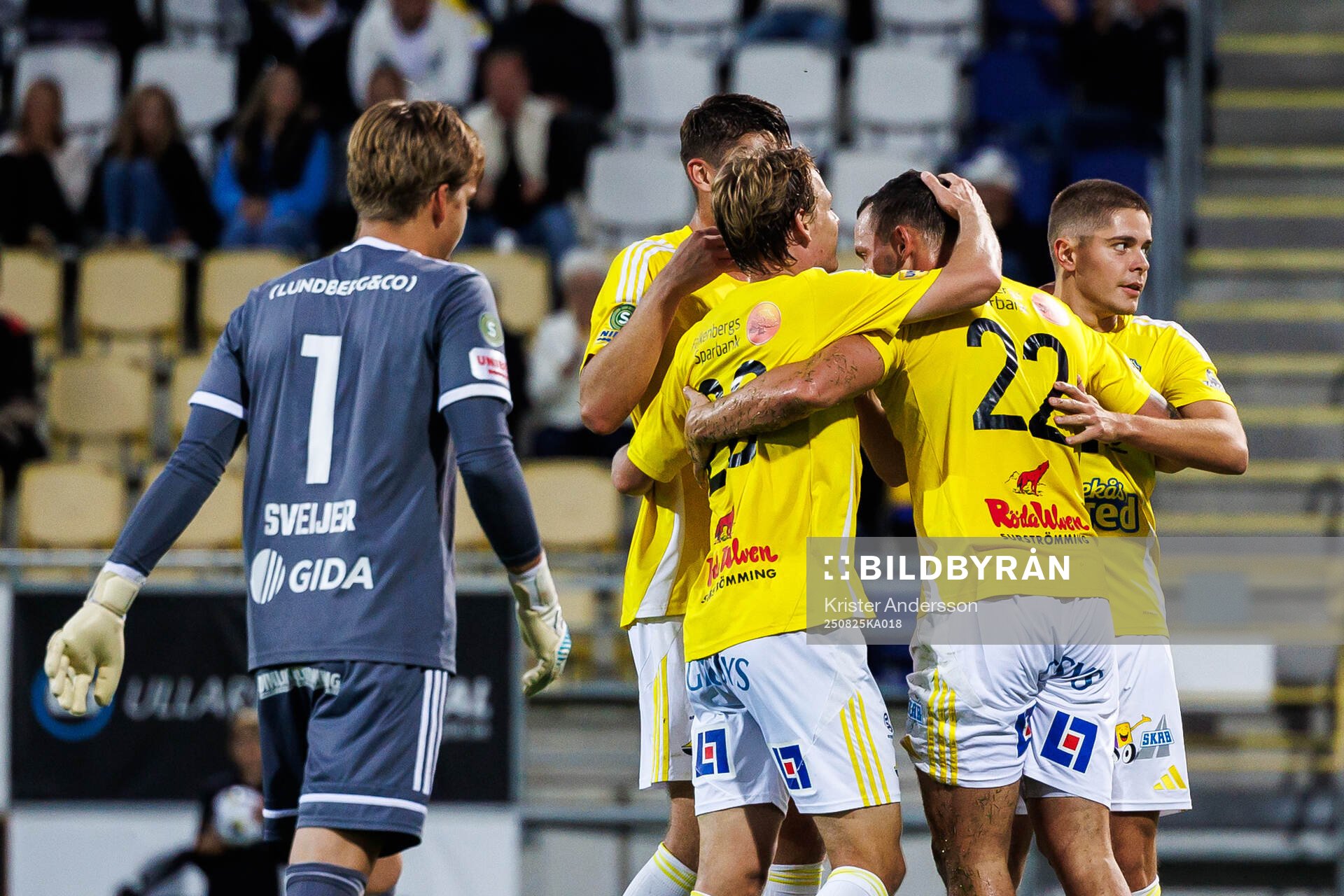 Falkenbergs Viktor Ekblom jublar