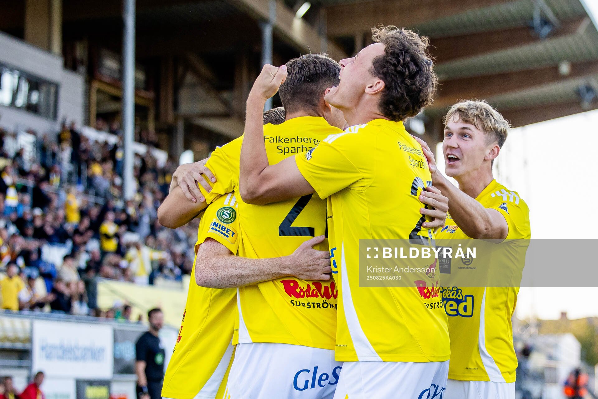Falkenbergs spelare jublar