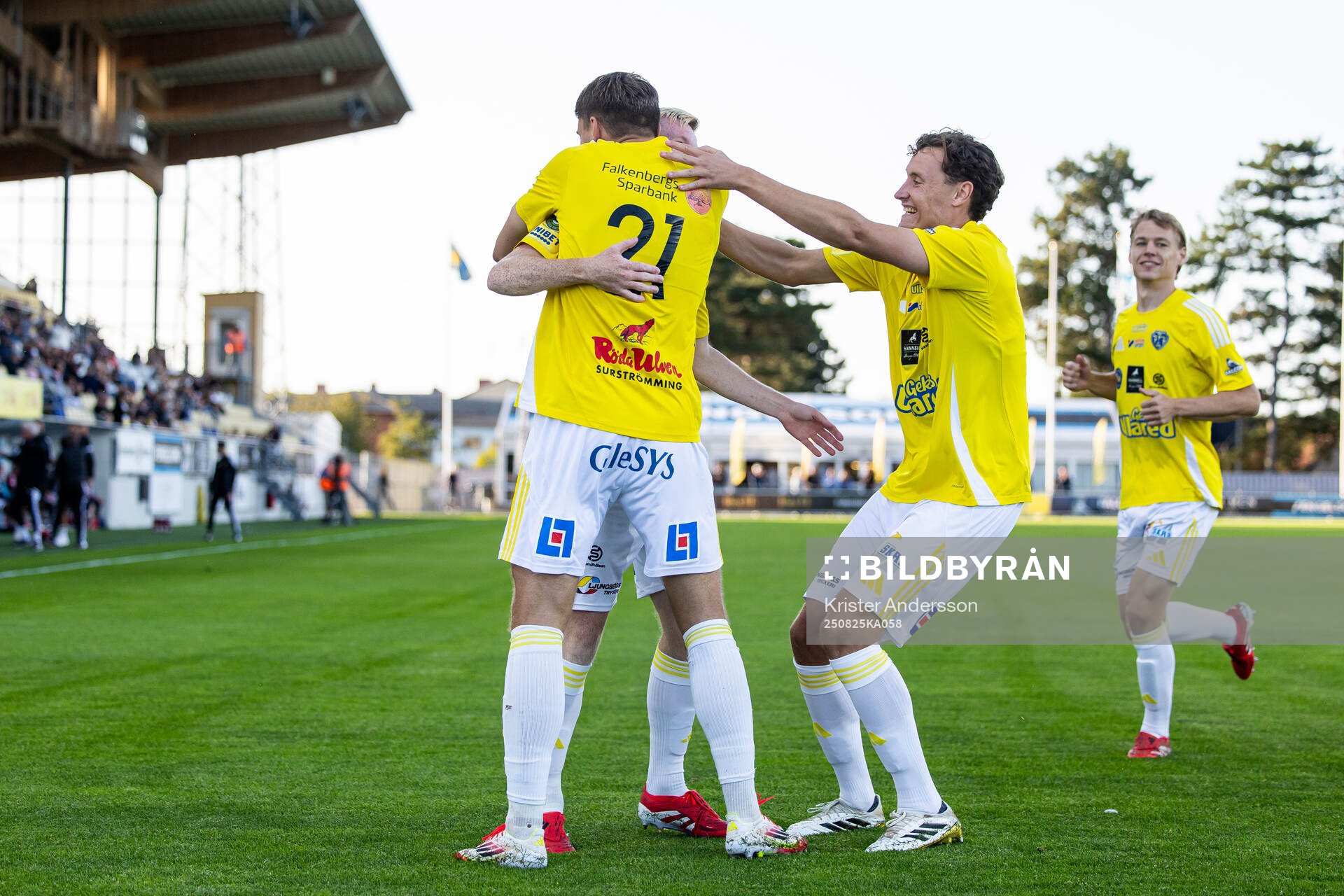 Falkenbergs spelare jublar
