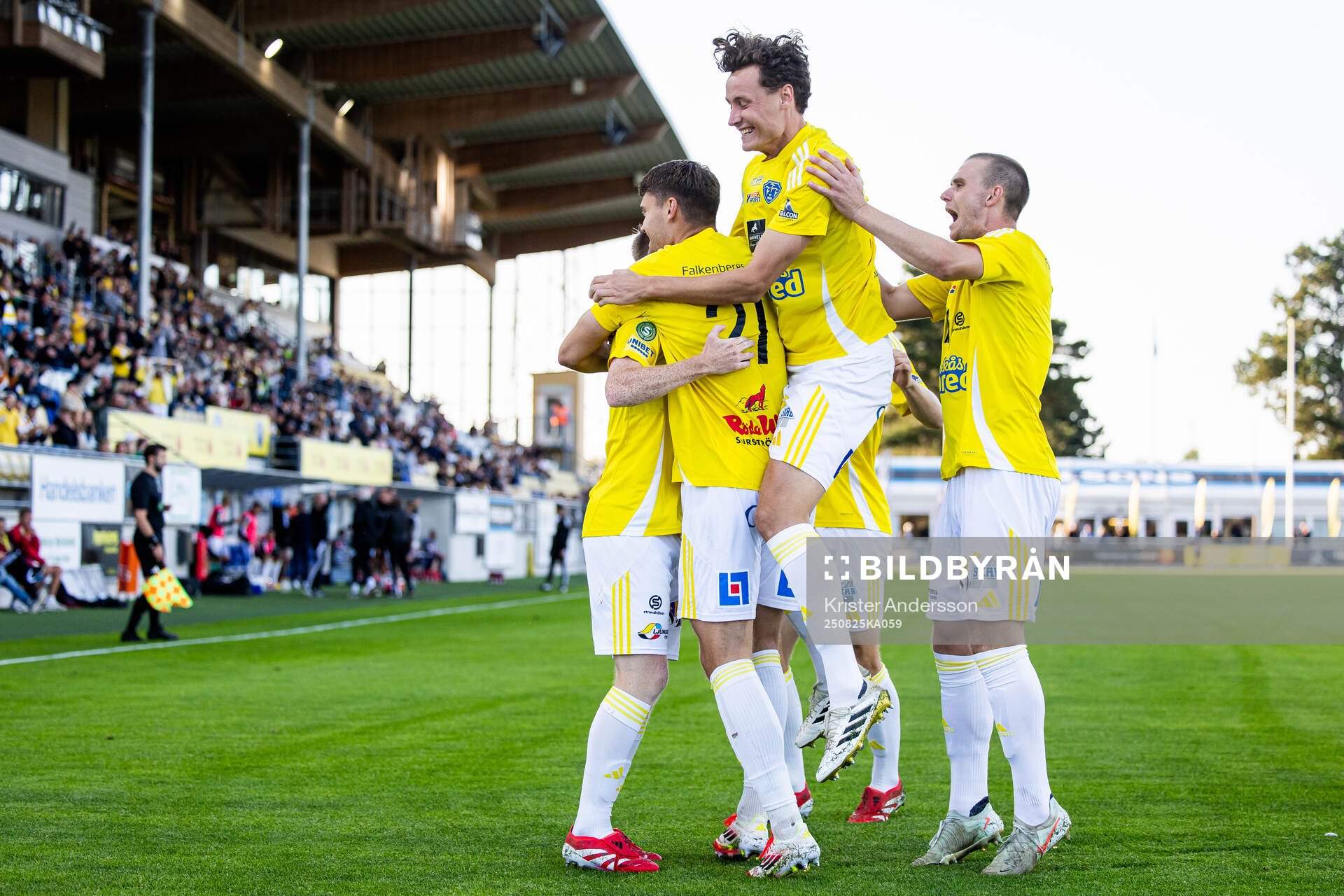 Falkenbergs spelare jublar