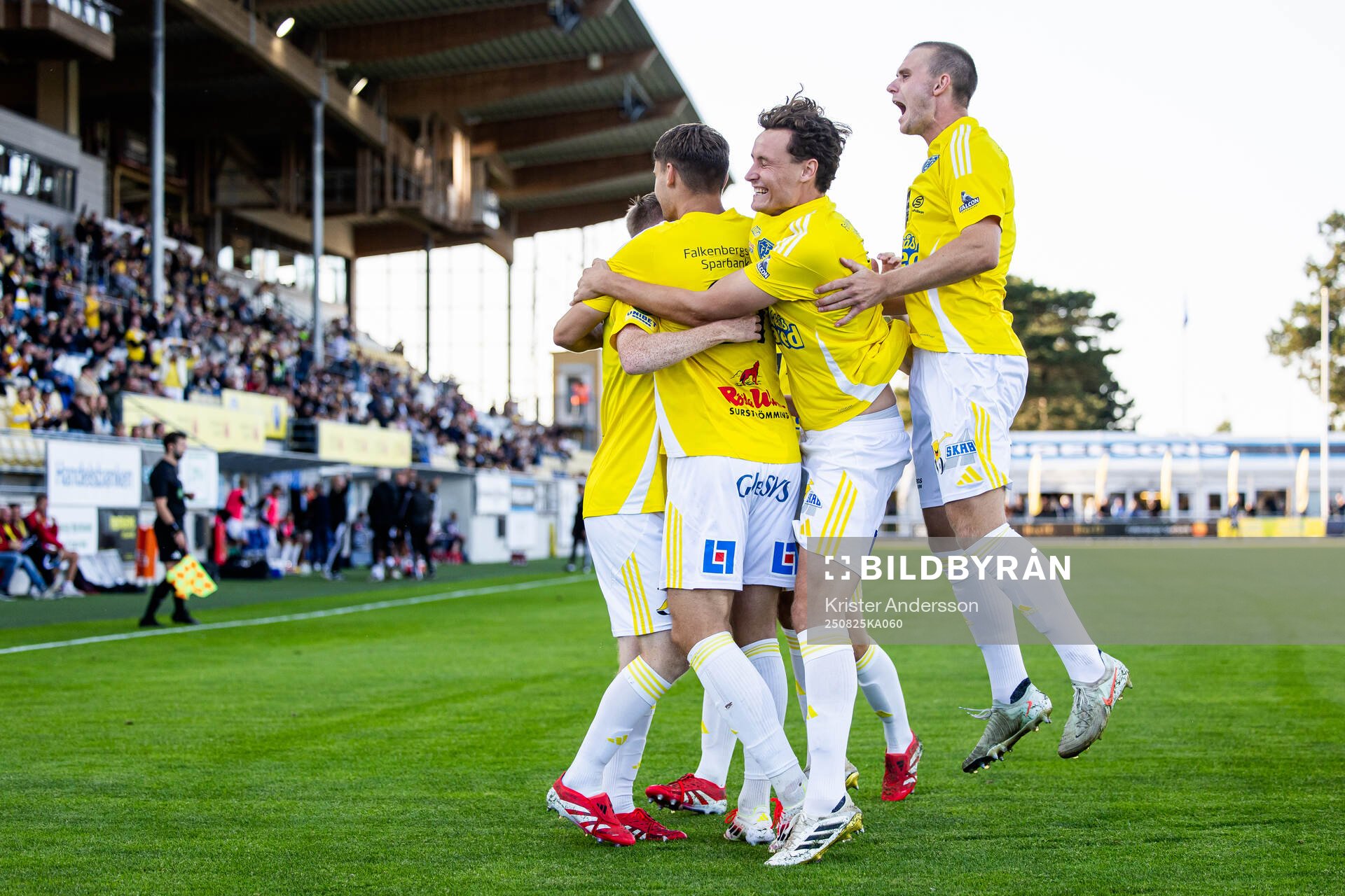 Falkenbergs spelare jublar
