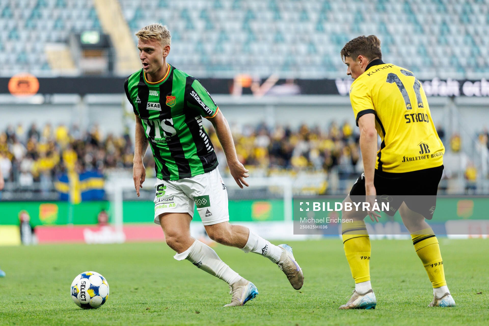 GAIS Joackim Fagerjord och Mjällbys Elliot Stroud