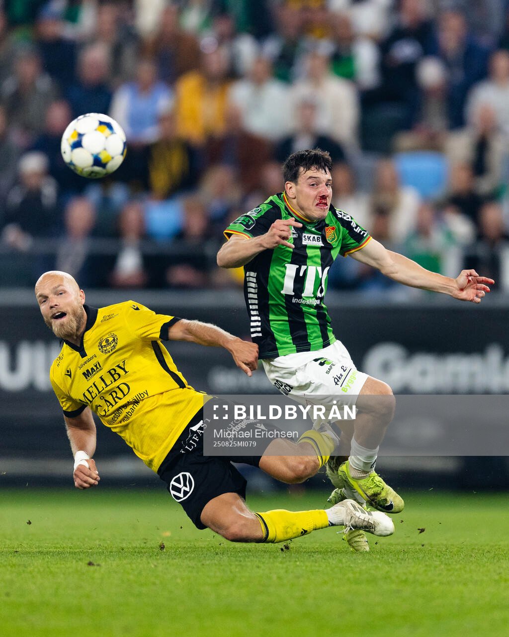 Mjällbys Viktor Gustafson och Matteo de Brienne