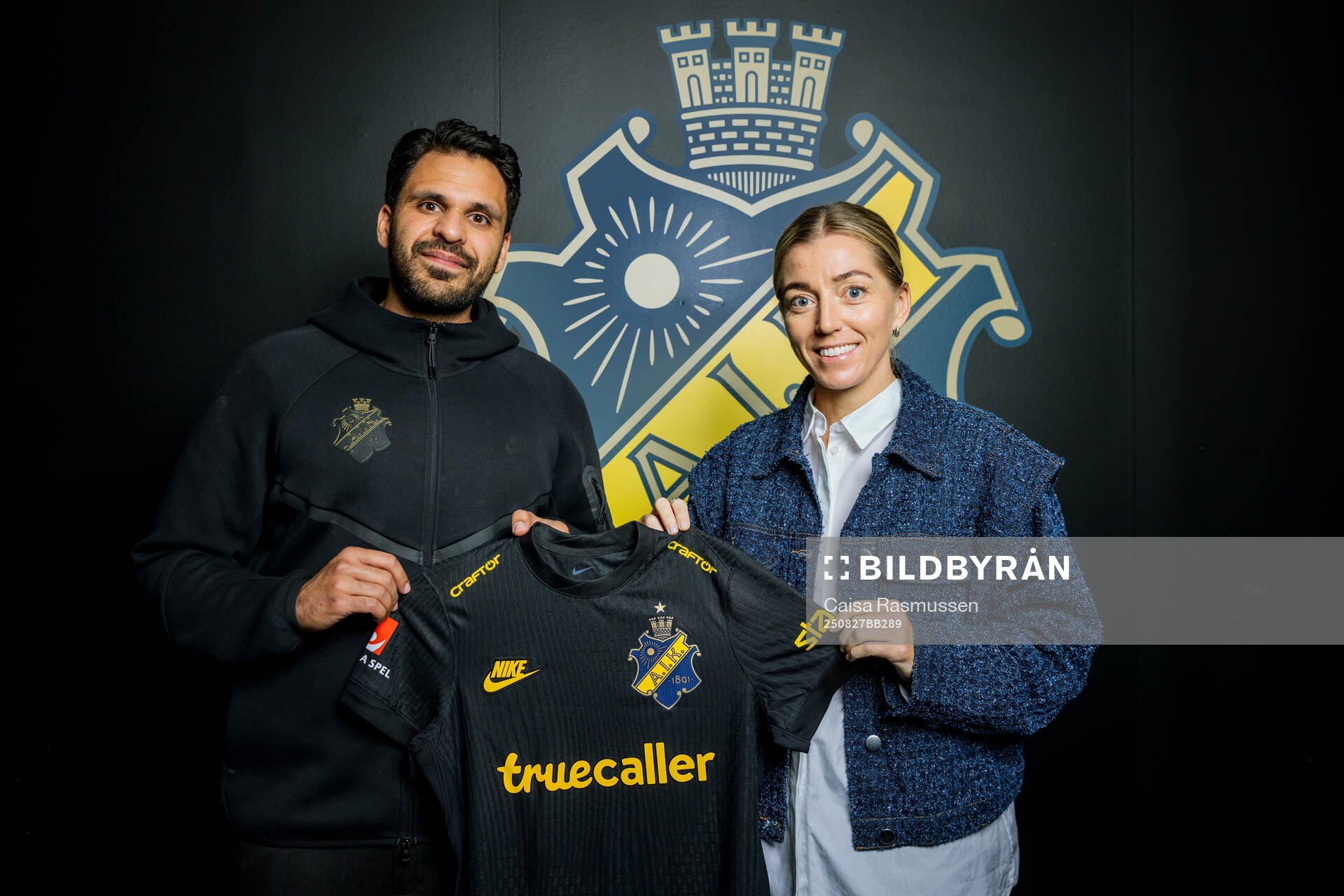 AIKs sportchef Zinar Spindari och Linda Sembrant