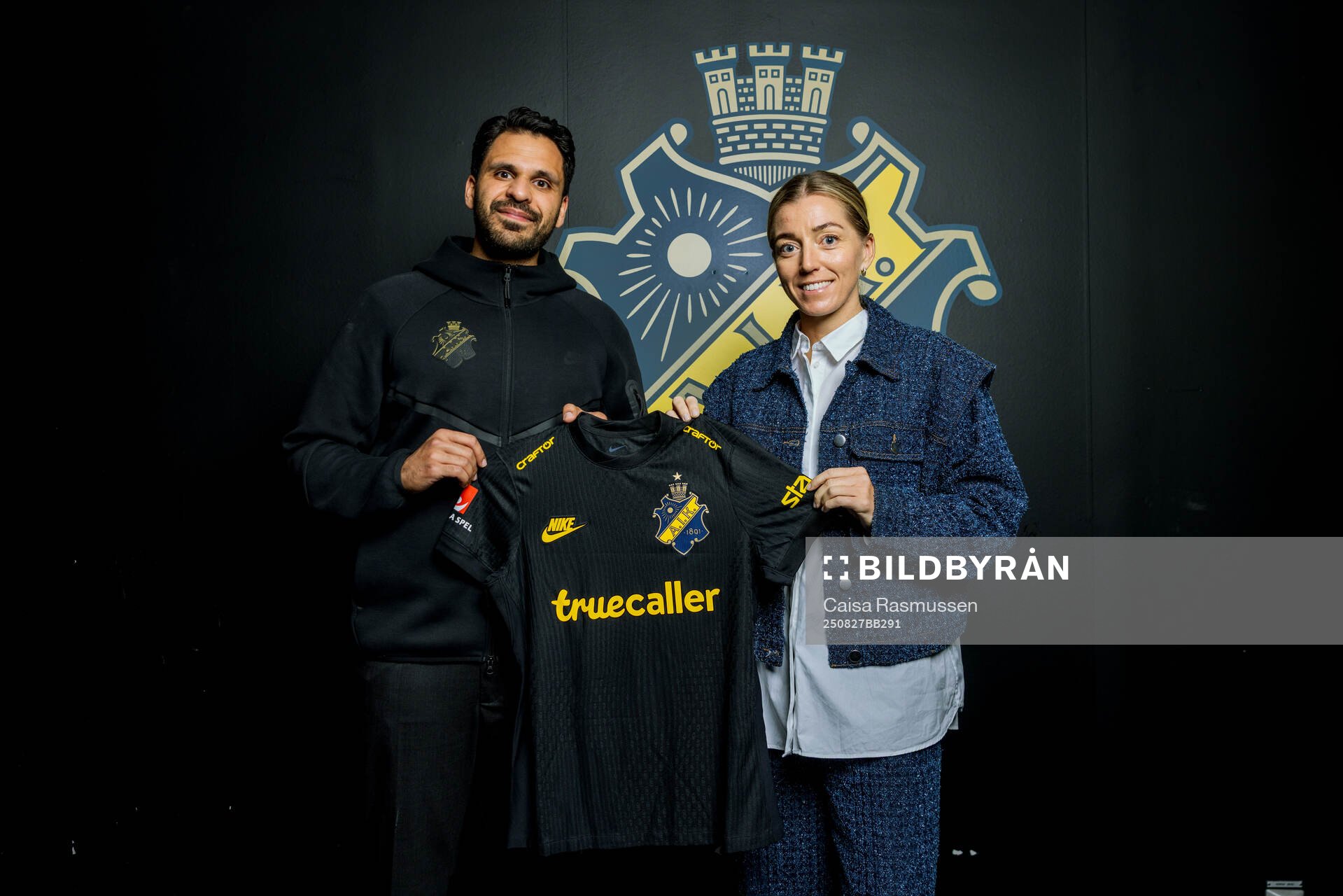 AIKs sportchef Zinar Spindari och Linda Sembrant