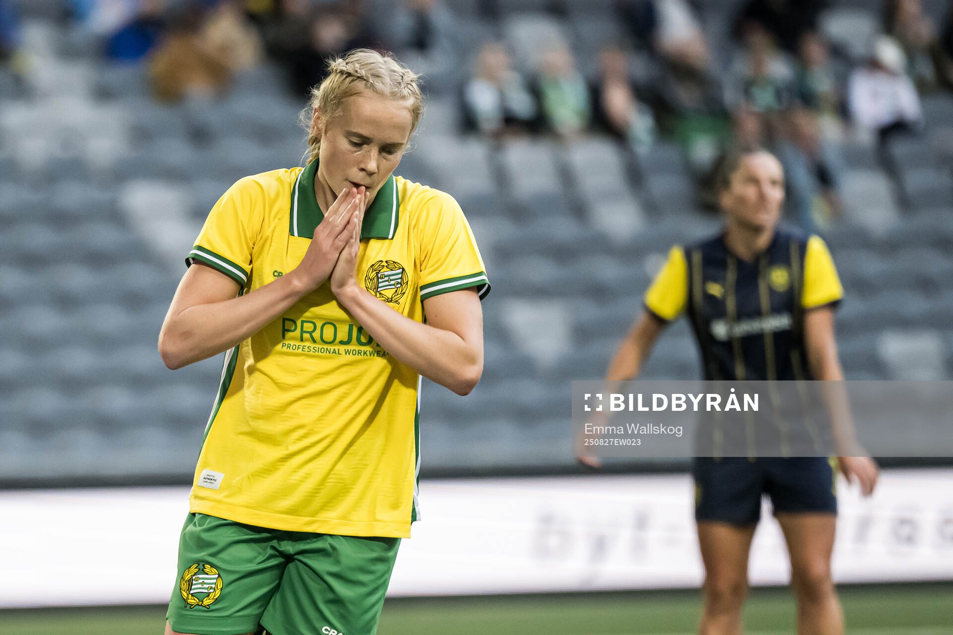 Julie Blakstad of Hammarby looks dejected