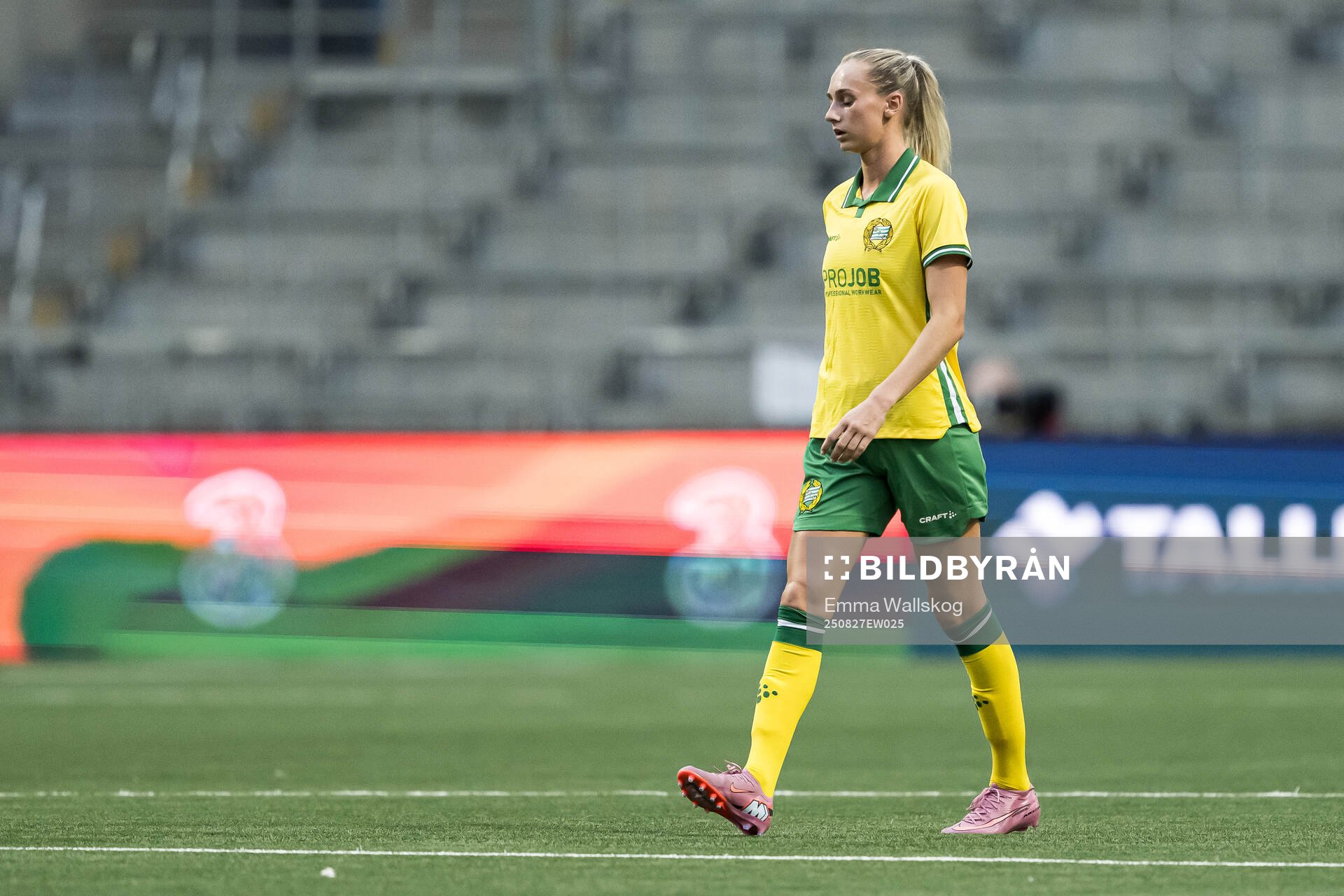 Ellen Wangerheim of Hammarby looks dejected