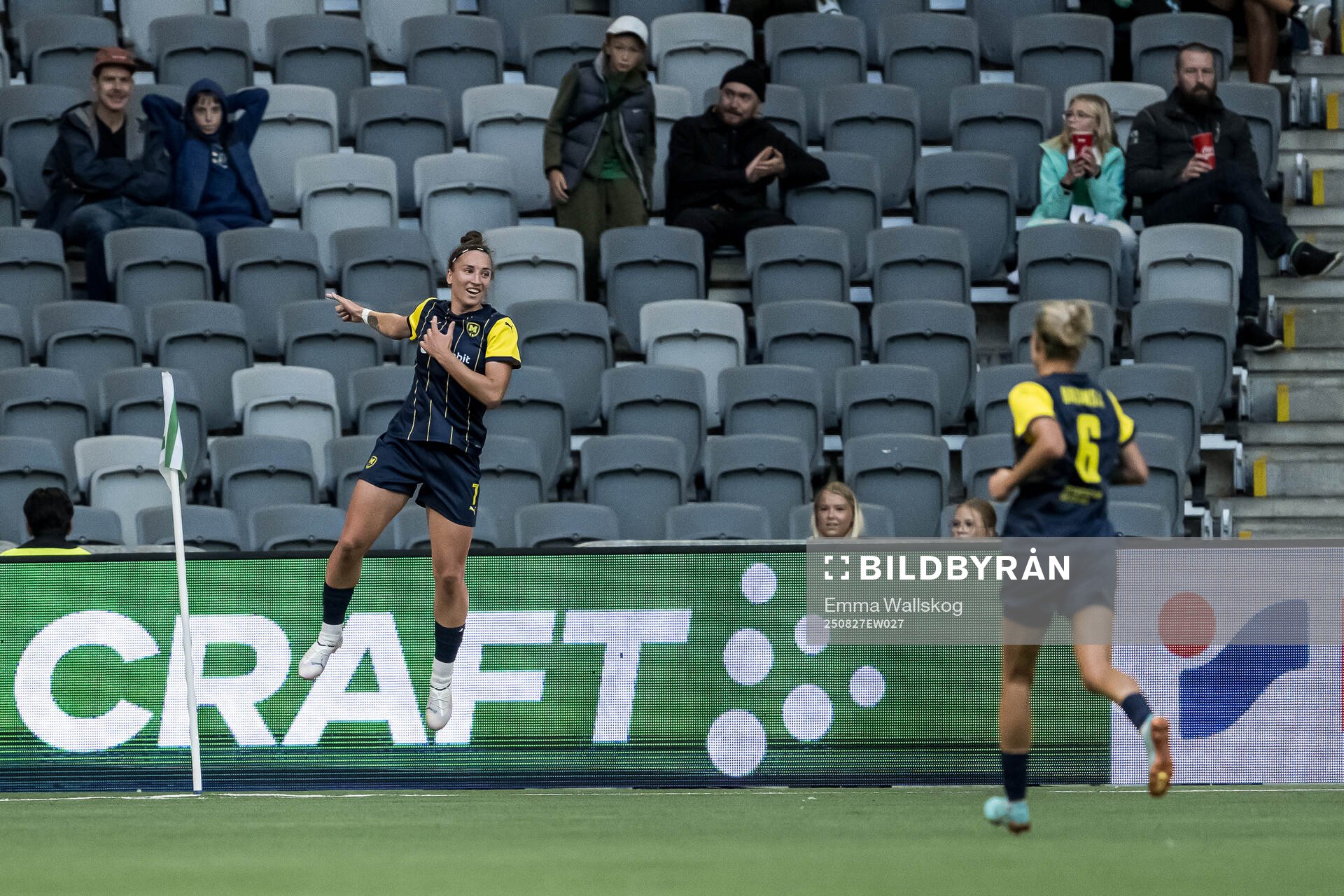 Viktoriya Hiryn of Metalist 1925 celebrates