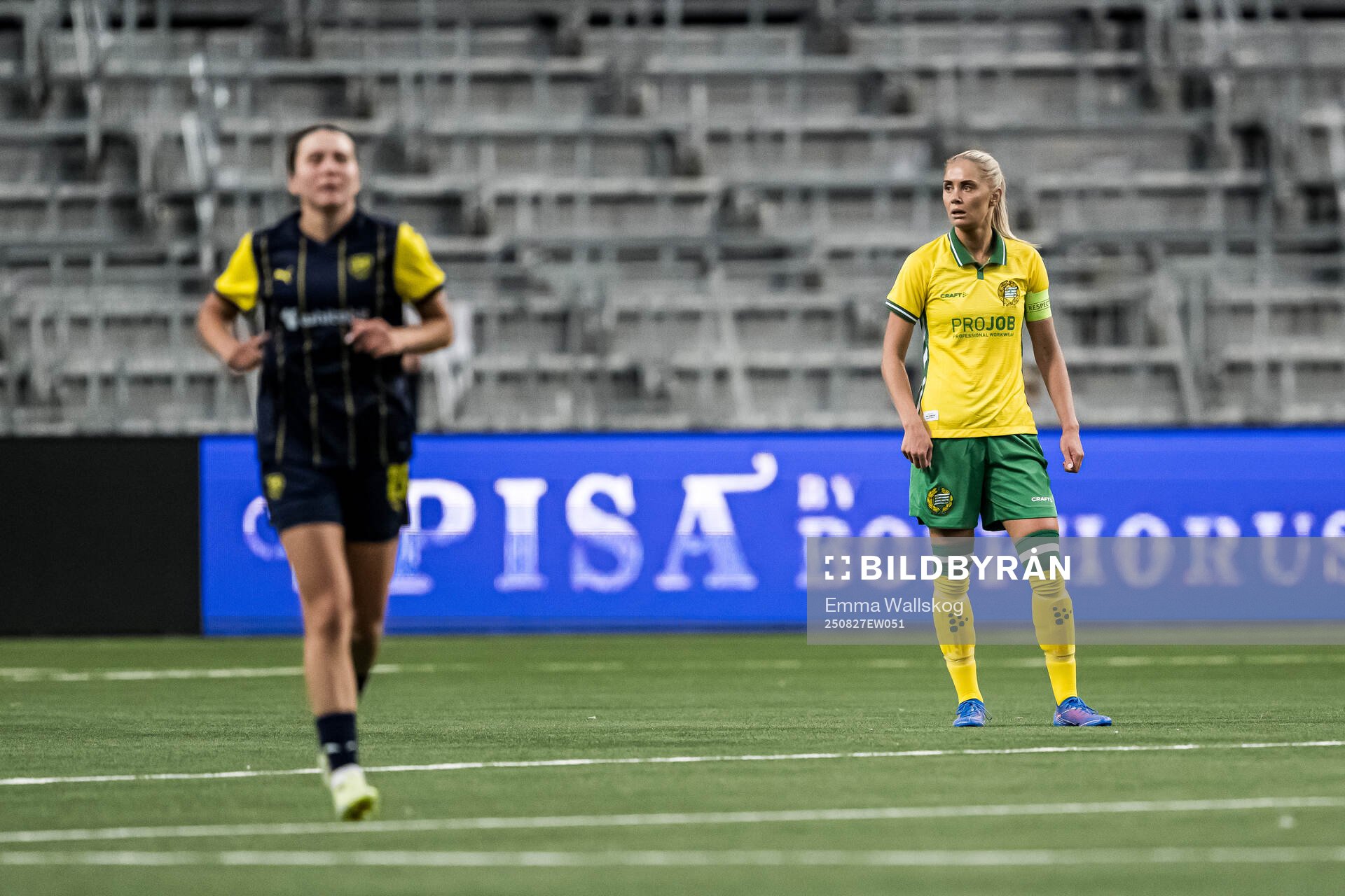 Alice Carlsson of Hammarby looks dejected