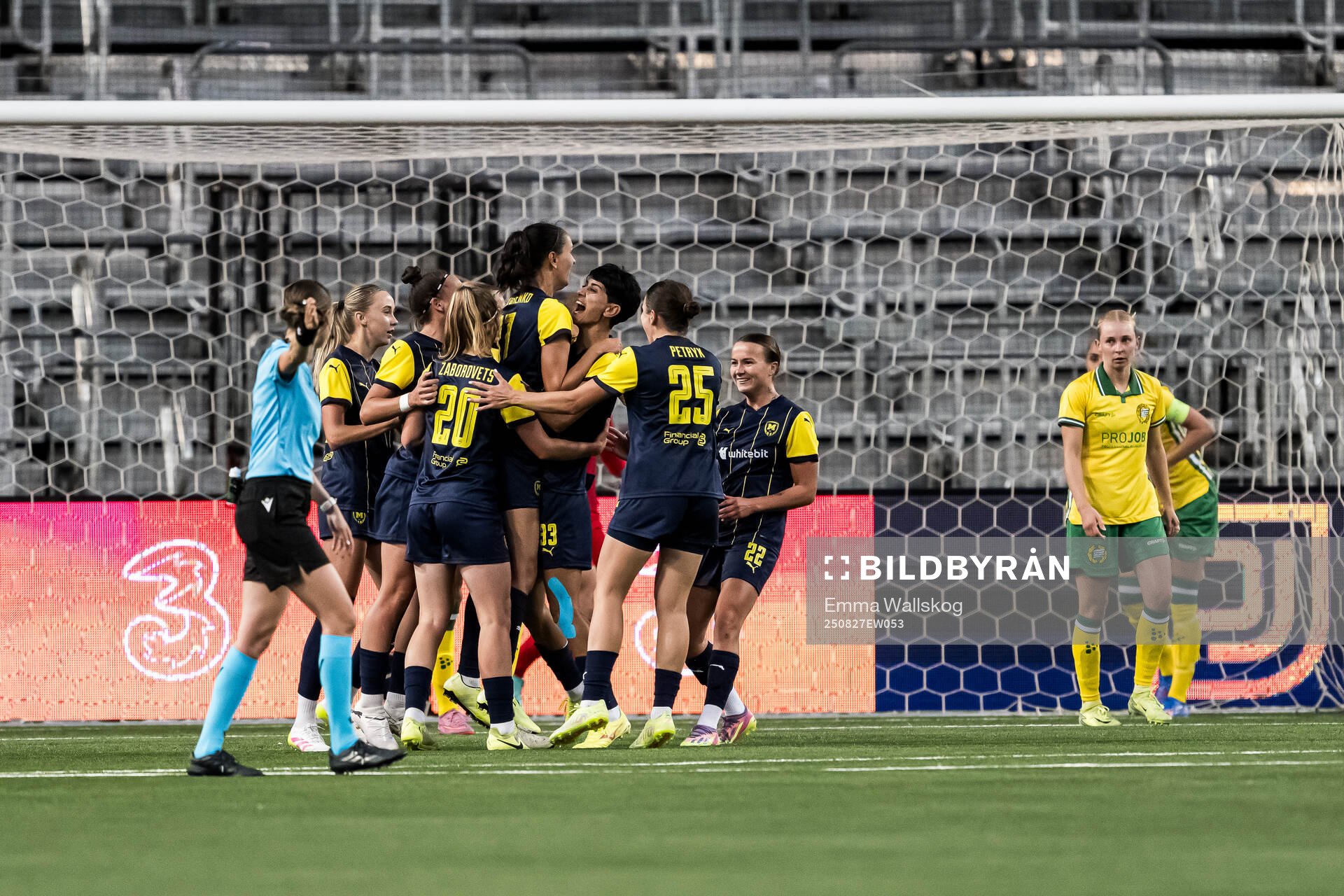 Daryna Apanaschenko of Metalist 1925 celebrates with
