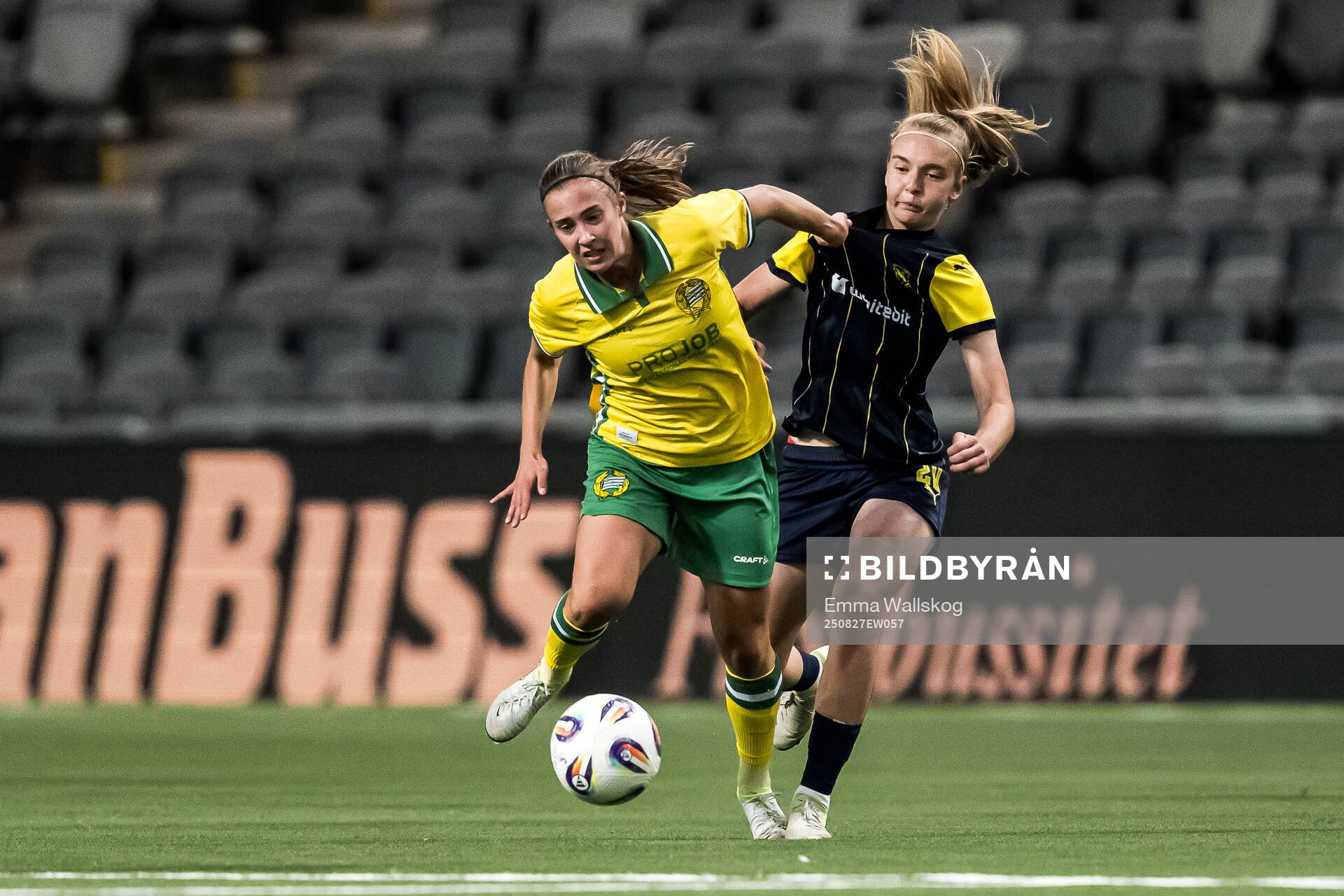 Vilma Emilia Koivisto of Hammarby and Lidiia Zaborovets of