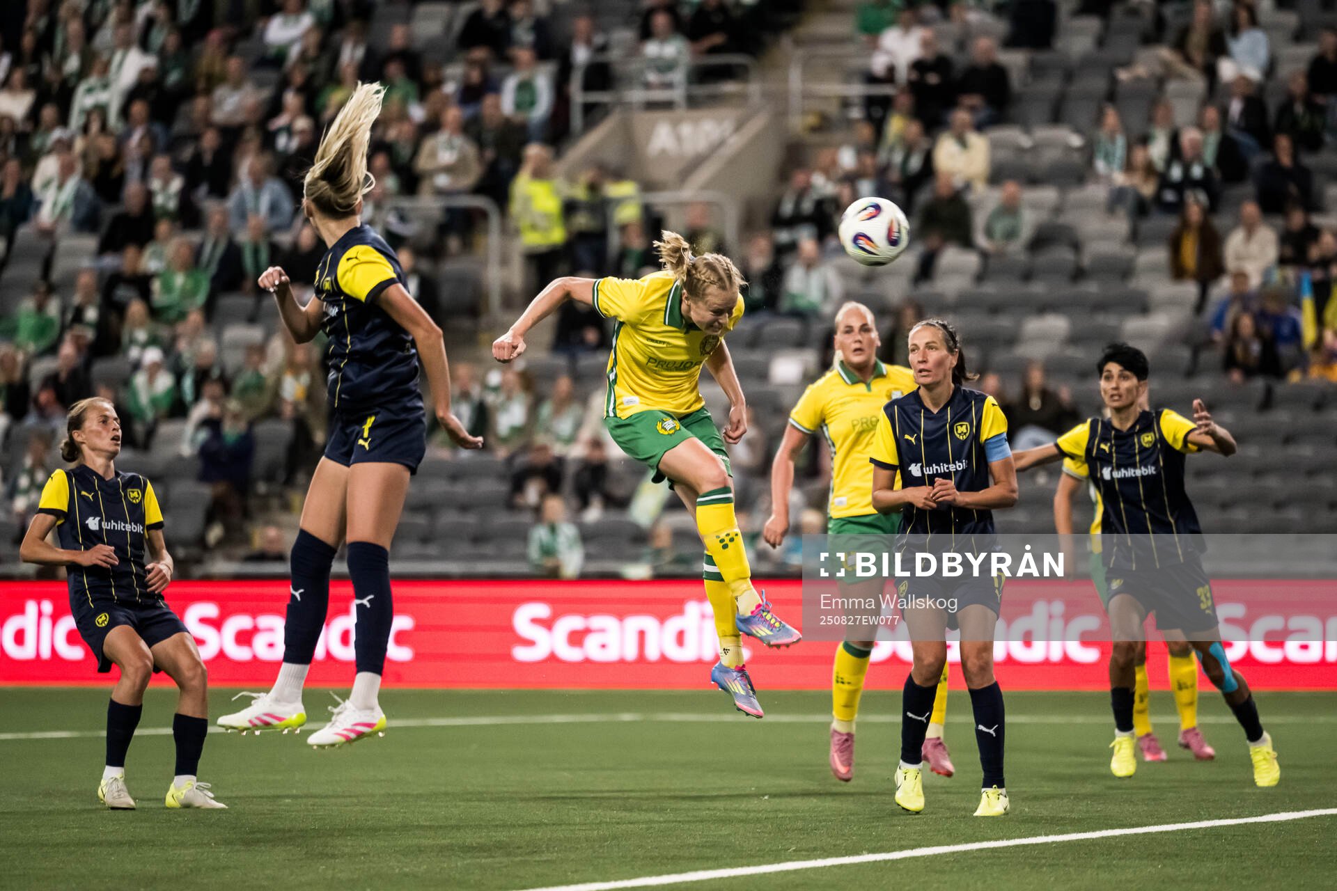 Julie Blakstad of Hammarby scores the 4-2 goal