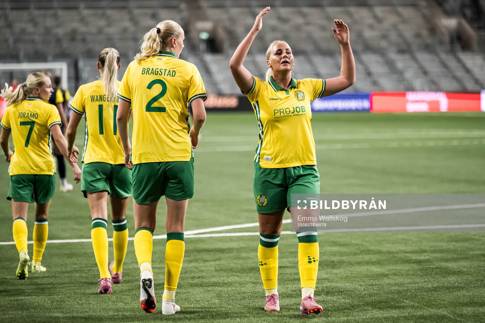 Cathinka Tandberg  of Hammarby celebrates