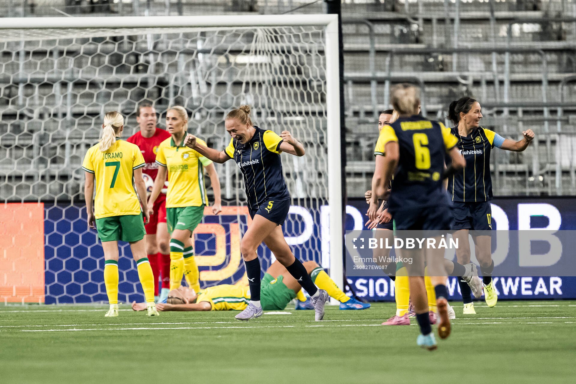 Veronika Andrukhiv of Metalist 1925 celebrates