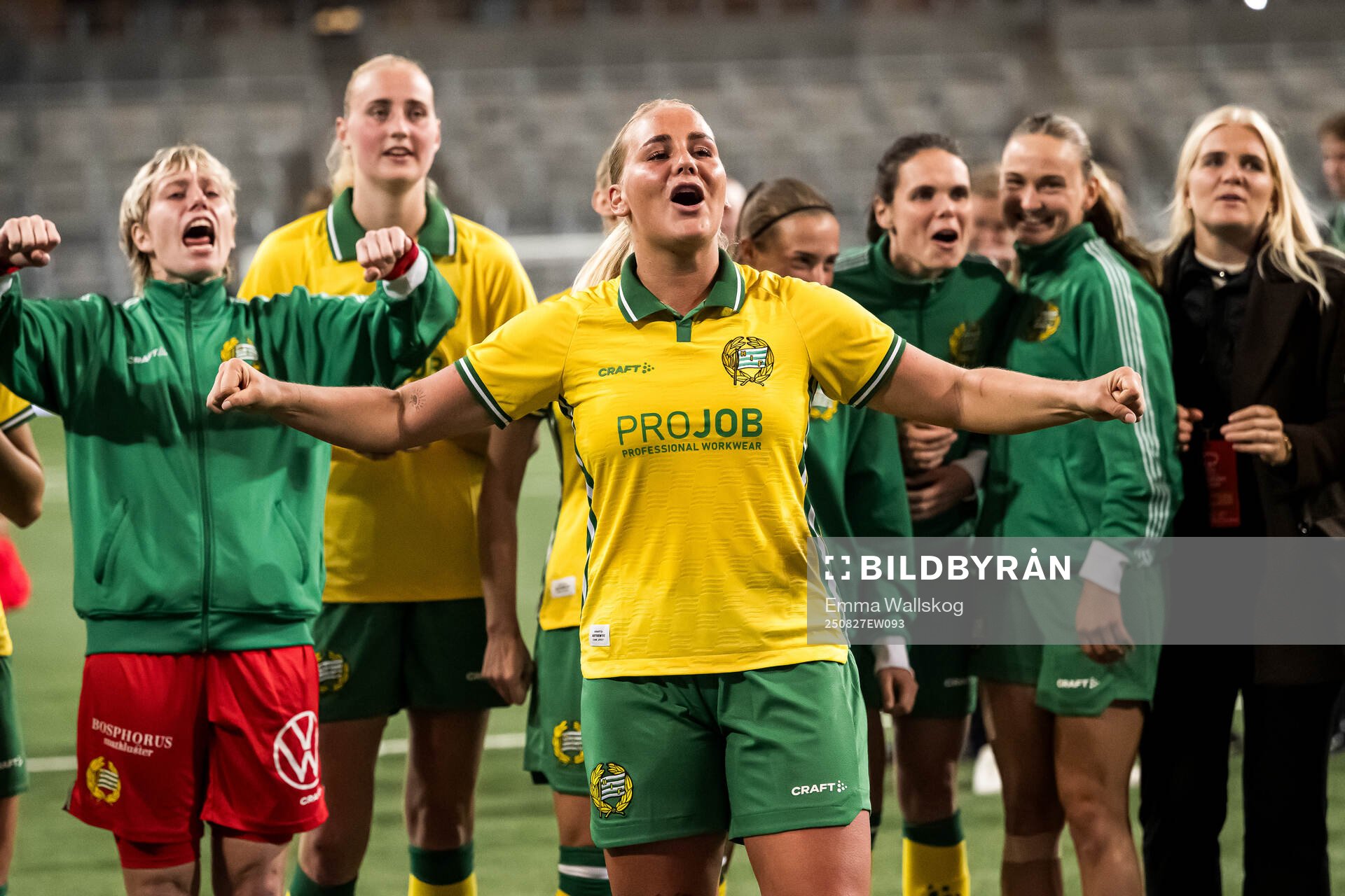Cathinka Tandberg  of Hammarby celebrates